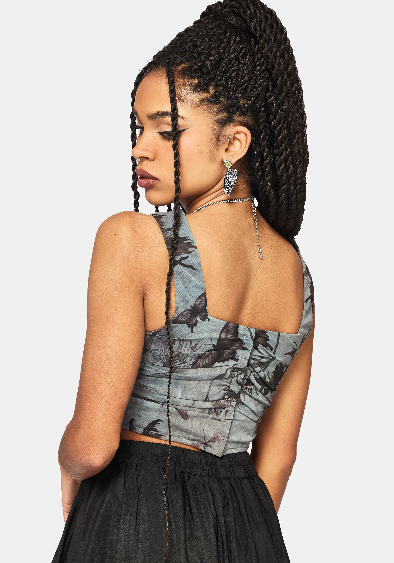 Gloriana Ruched Printed Corset Top - Image 3
