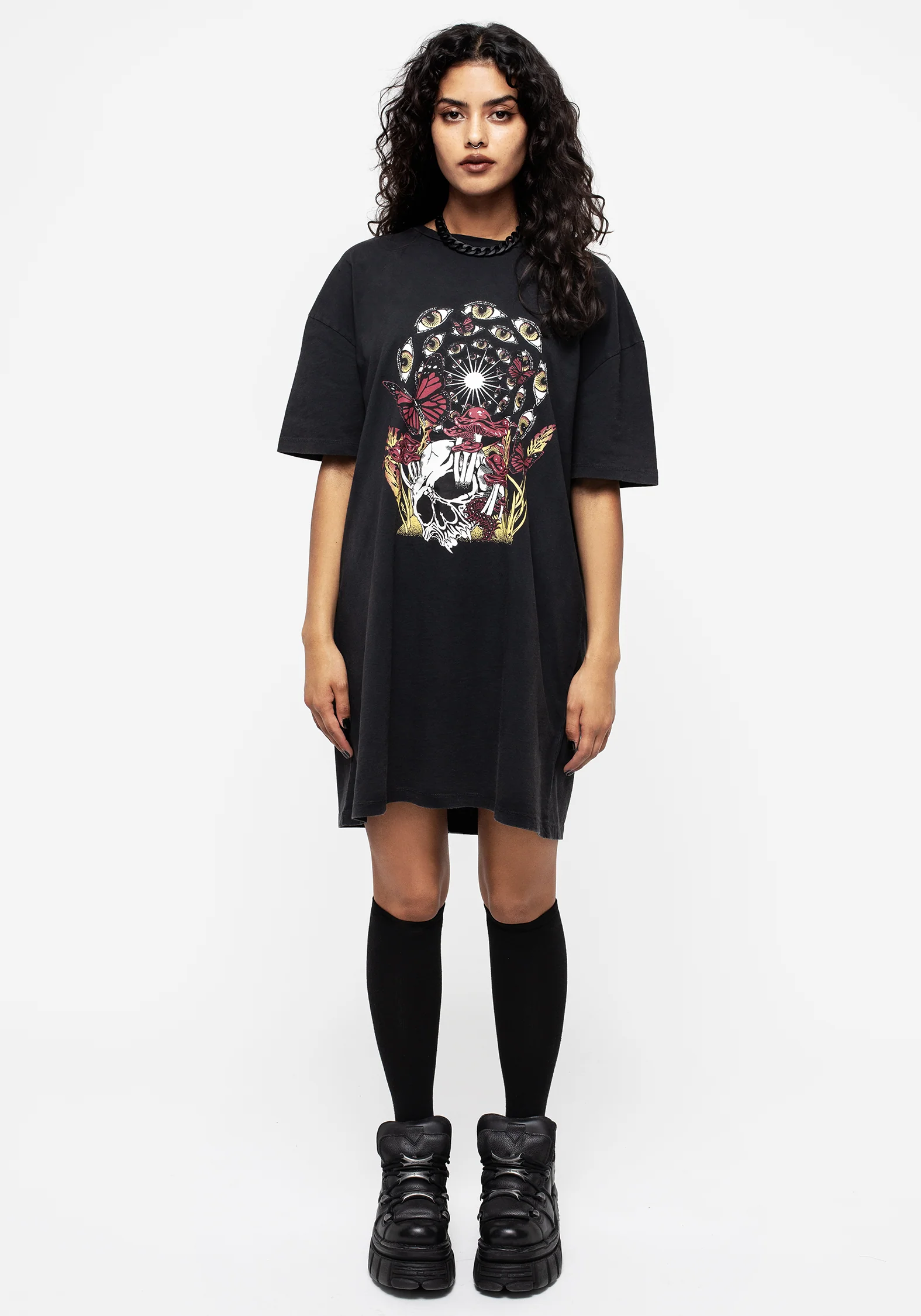 God's Flesh Graphic Print Tee Dress - Image 7