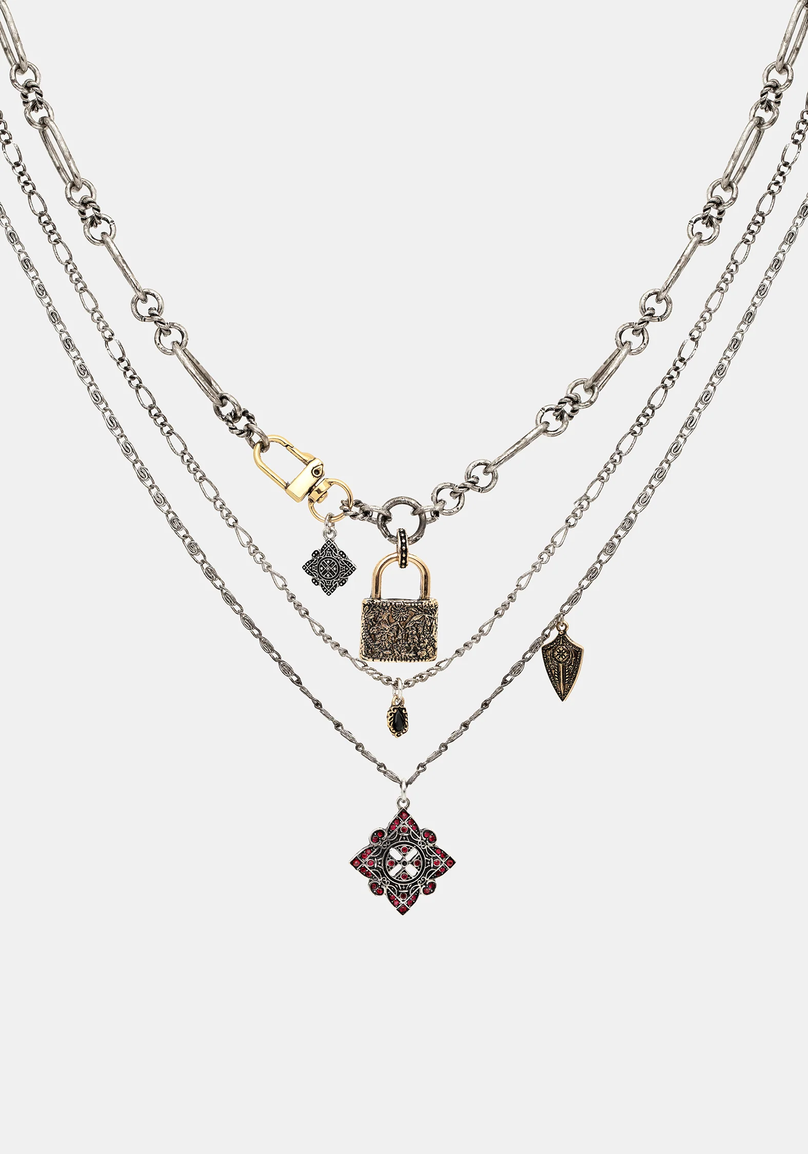 Gorthe Mixed Plate Charm Necklace - Image 4