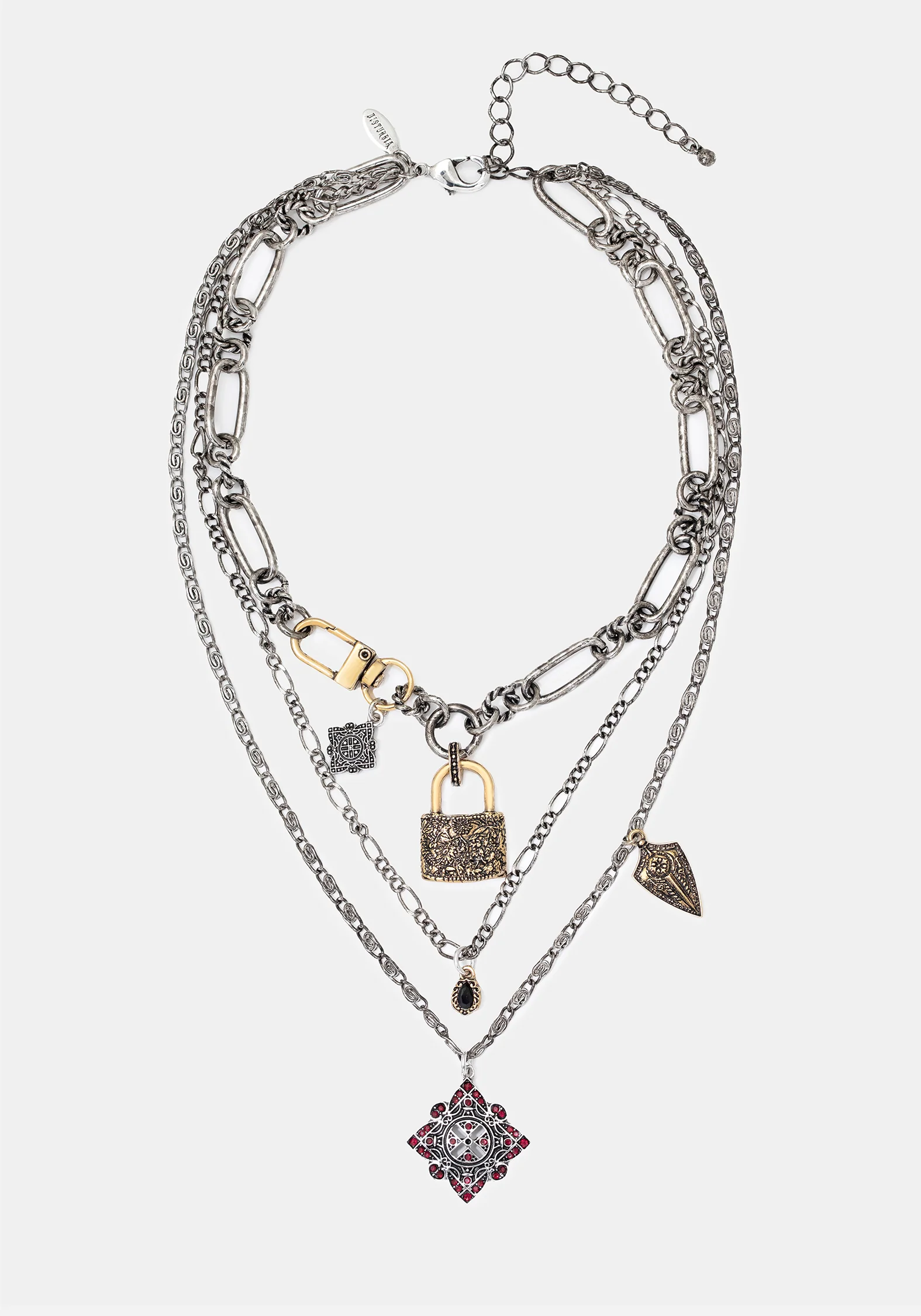 Gorthe Mixed Plate Charm Necklace - Image 6