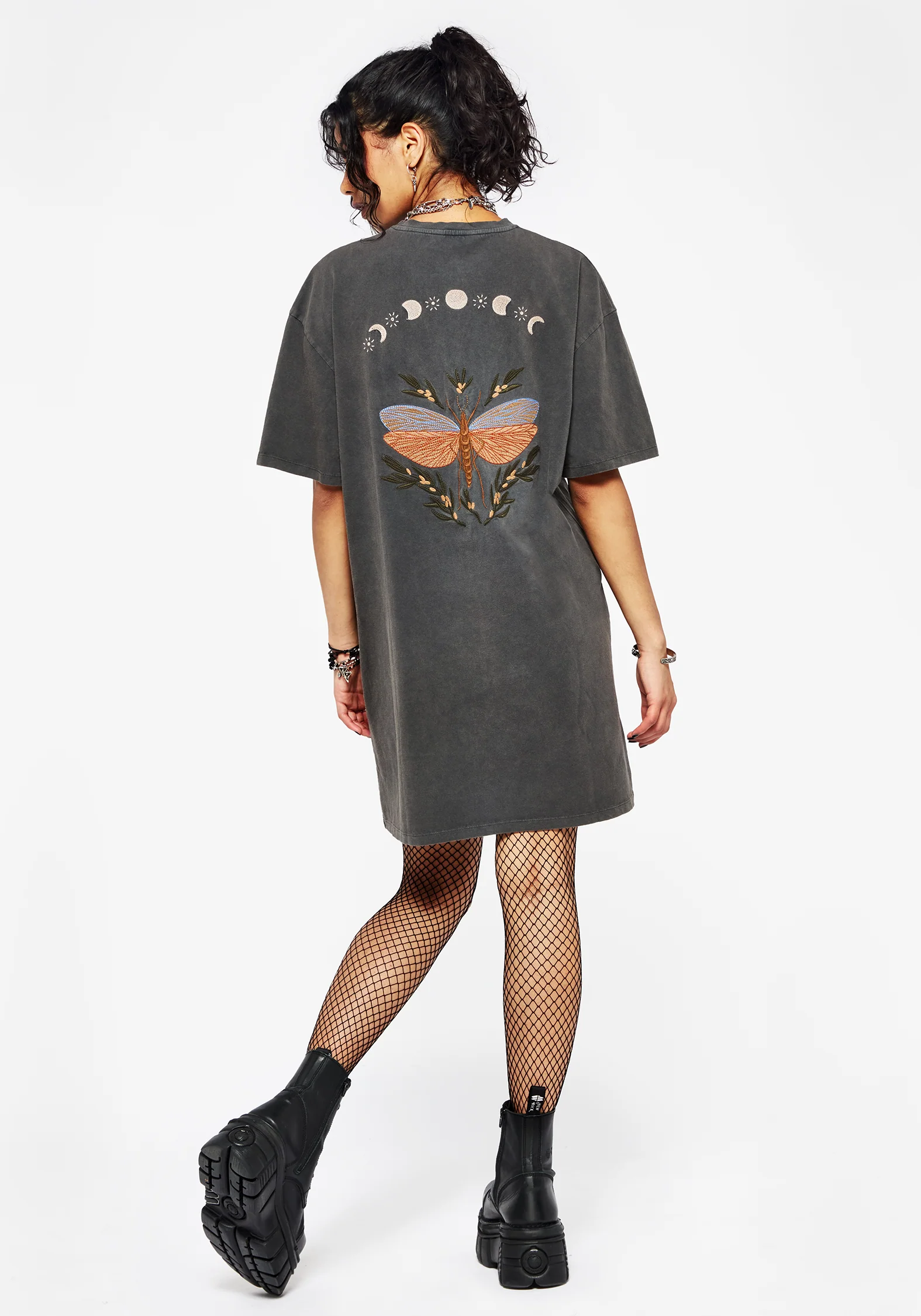 Griffinfly Cotton Embroidered Jersey Mini Tee Dress - Image 3