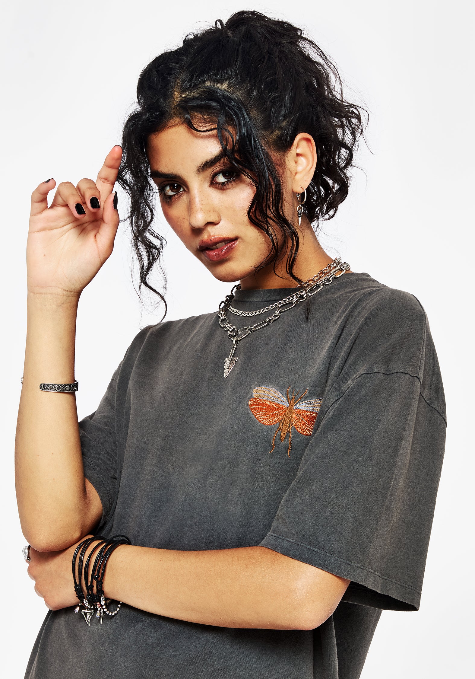 Griffinfly Cotton Embroidered Jersey Mini Tee Dress - Image 5