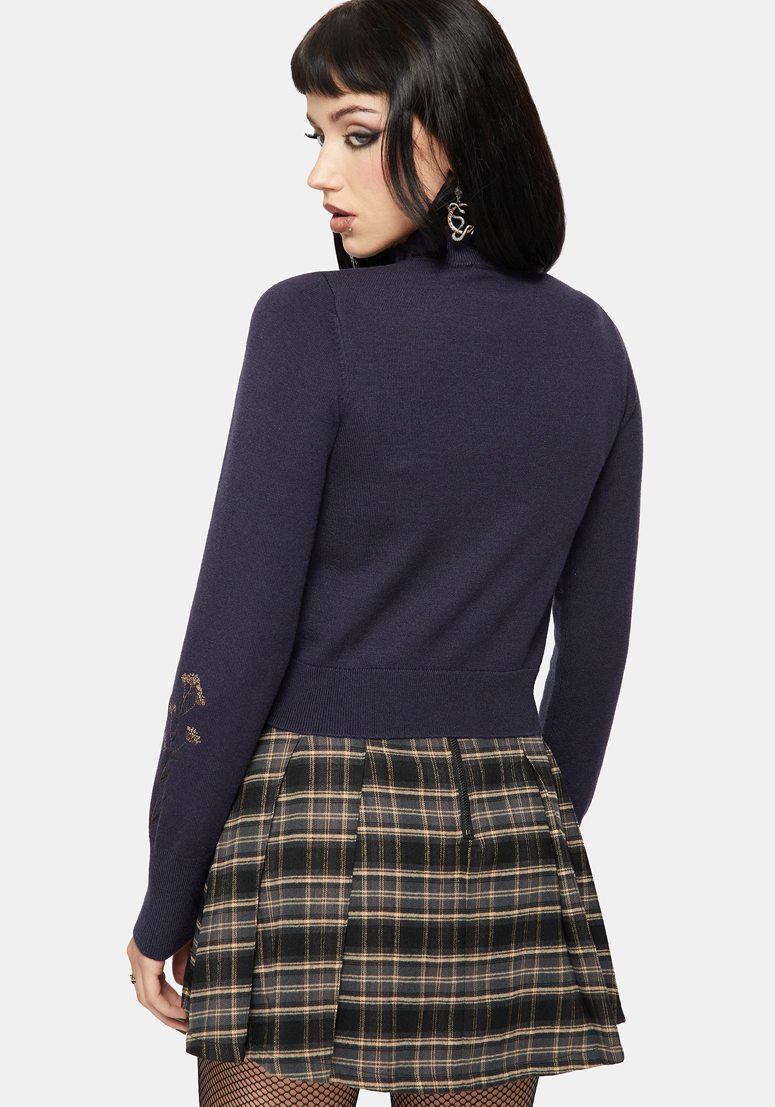 Griffinfly Embroidered Knit Sweater - Image 3