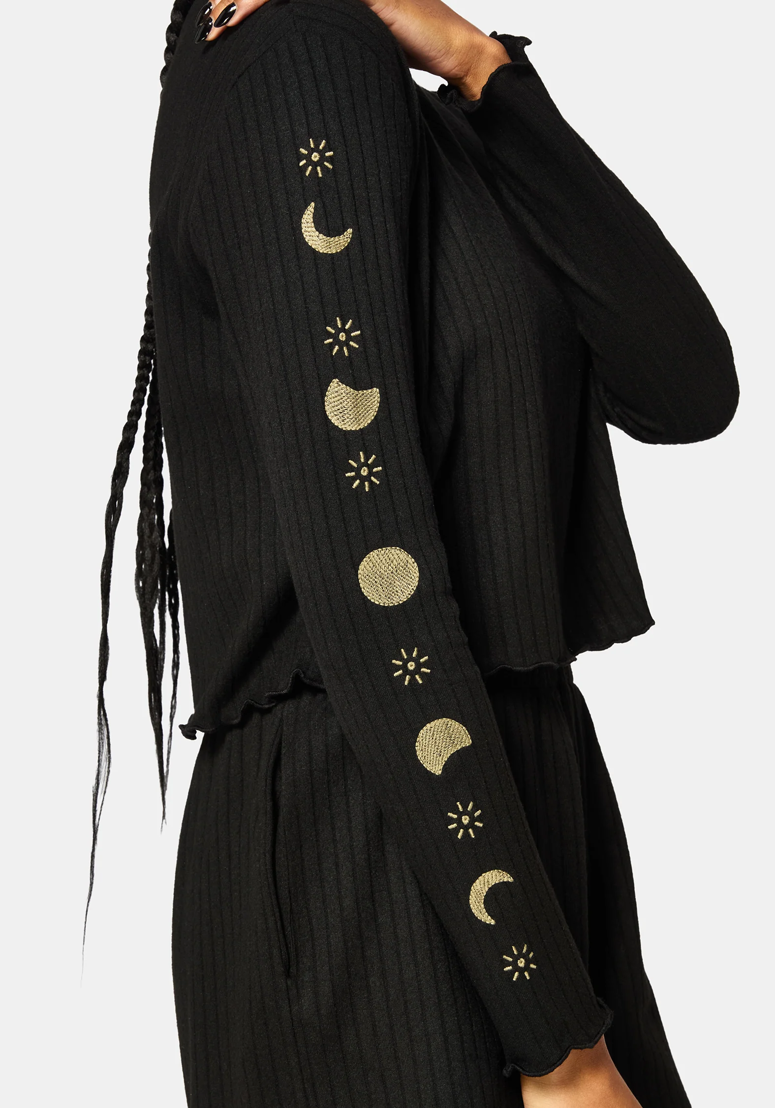 Griffinfly Embroidered Long Sleeved Pyjama Top - Image 2