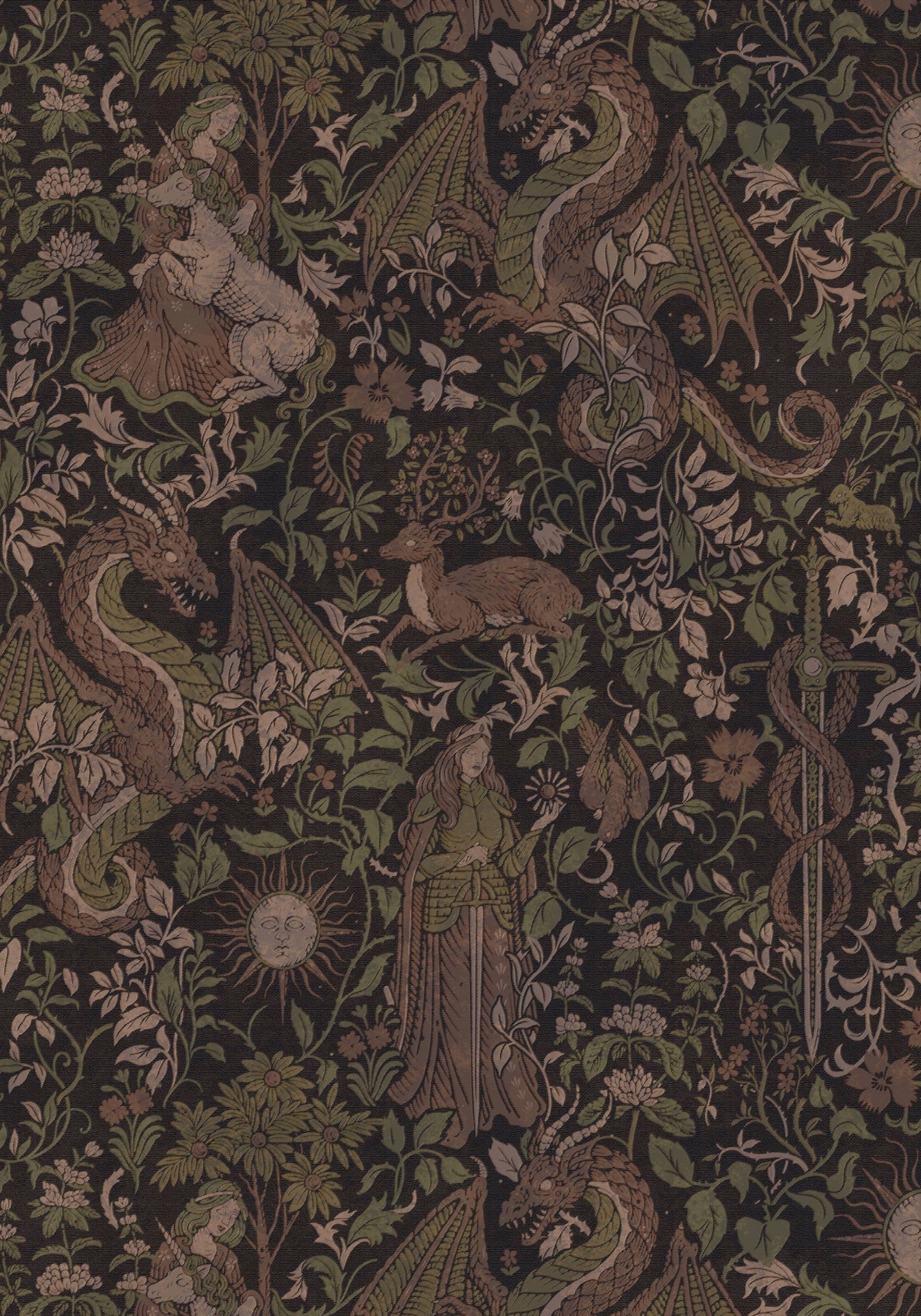 Haunt Medieval Print Buckle Midi Skirt - Image 6