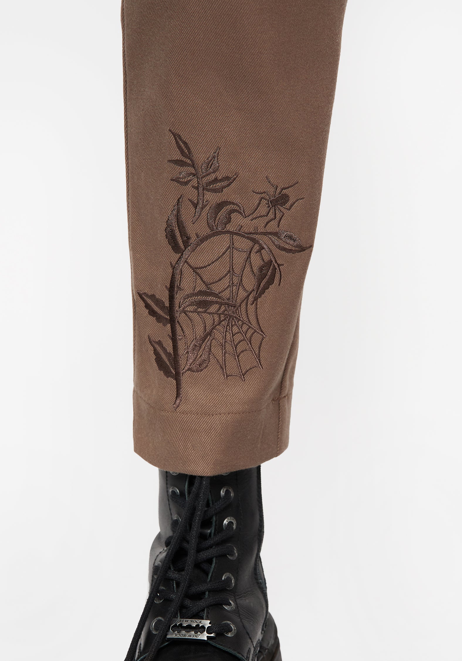 Hazel Embroidered Slim Tailored Trousers - Image 3