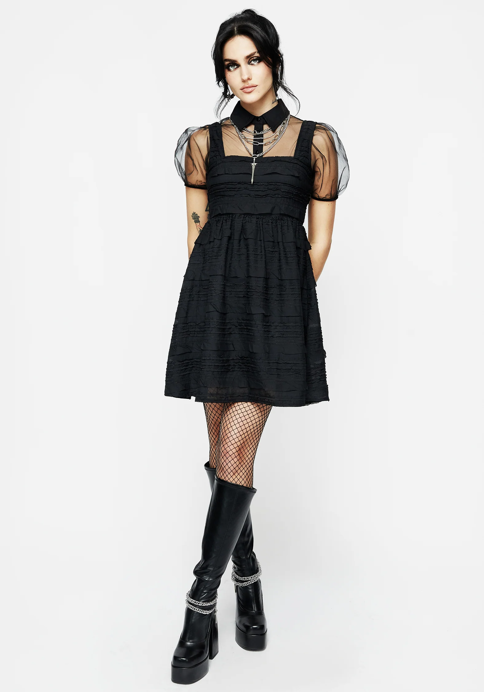 Initiation Babydoll Mini Dress - Image 6