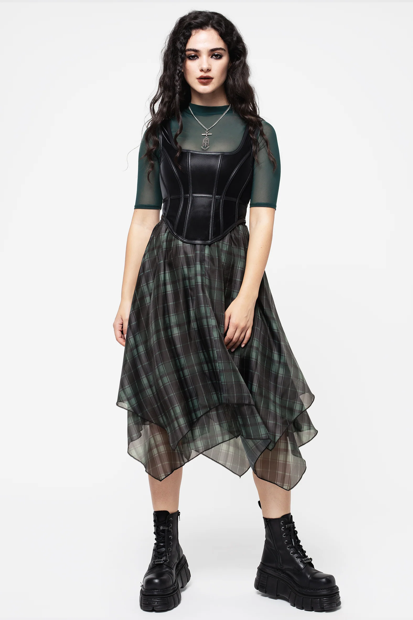 Jinx Mesh Short Sleeve Top - Green - Image 6