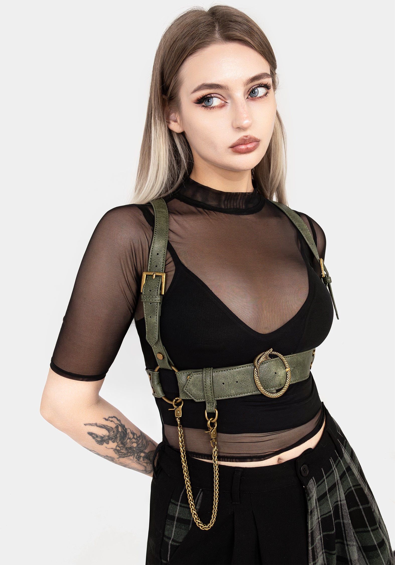 Kaliya Snake Chain Harness - Green - Image 7