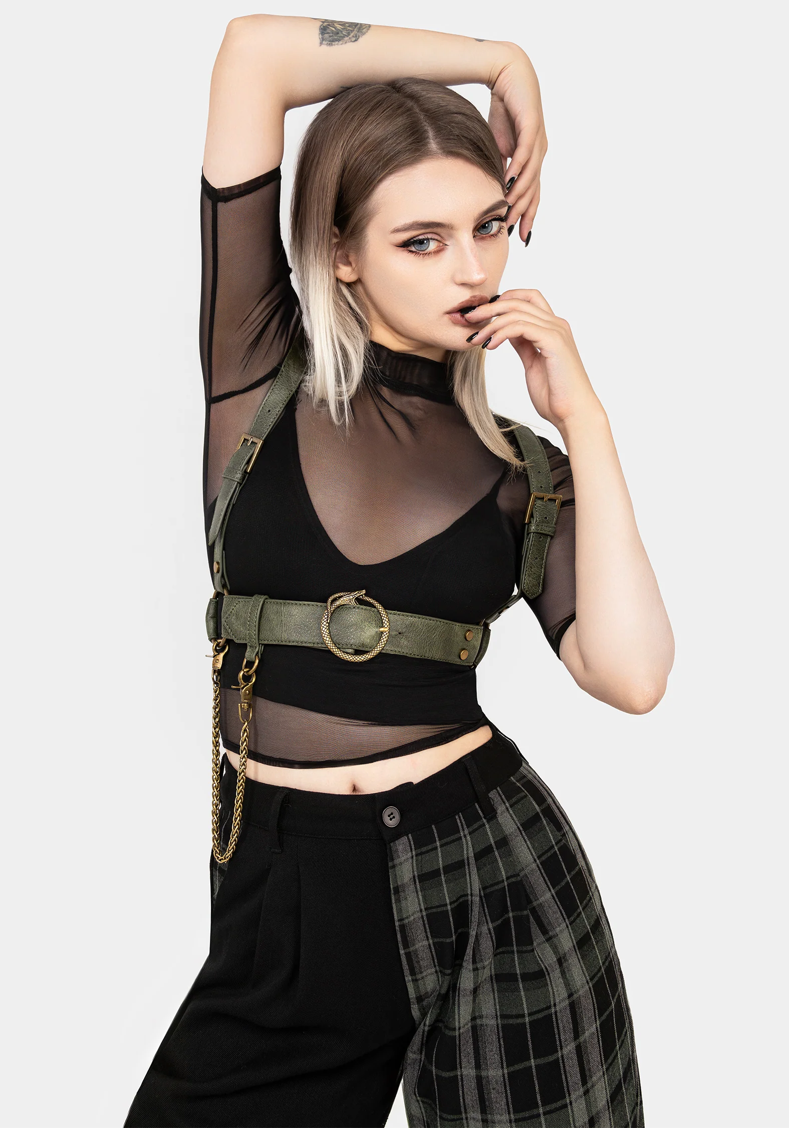 Kaliya Snake Chain Harness - Green - Image 9