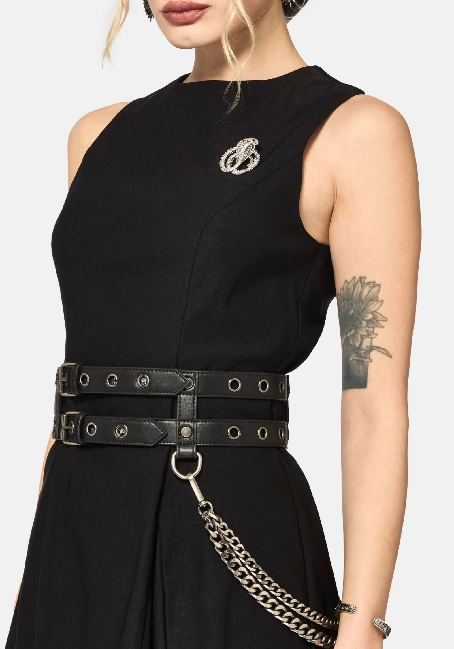 Kryne Eyelet Double Buckle Belt