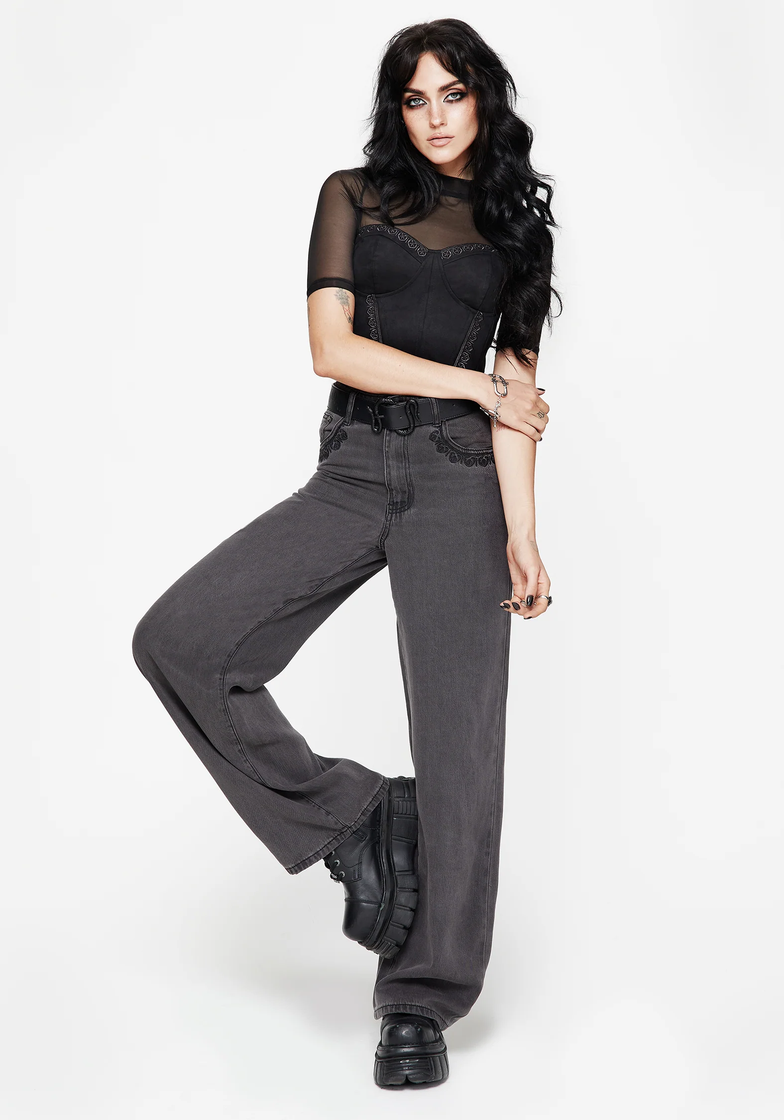 Lauma Faux Suede Corset Top - Image 6