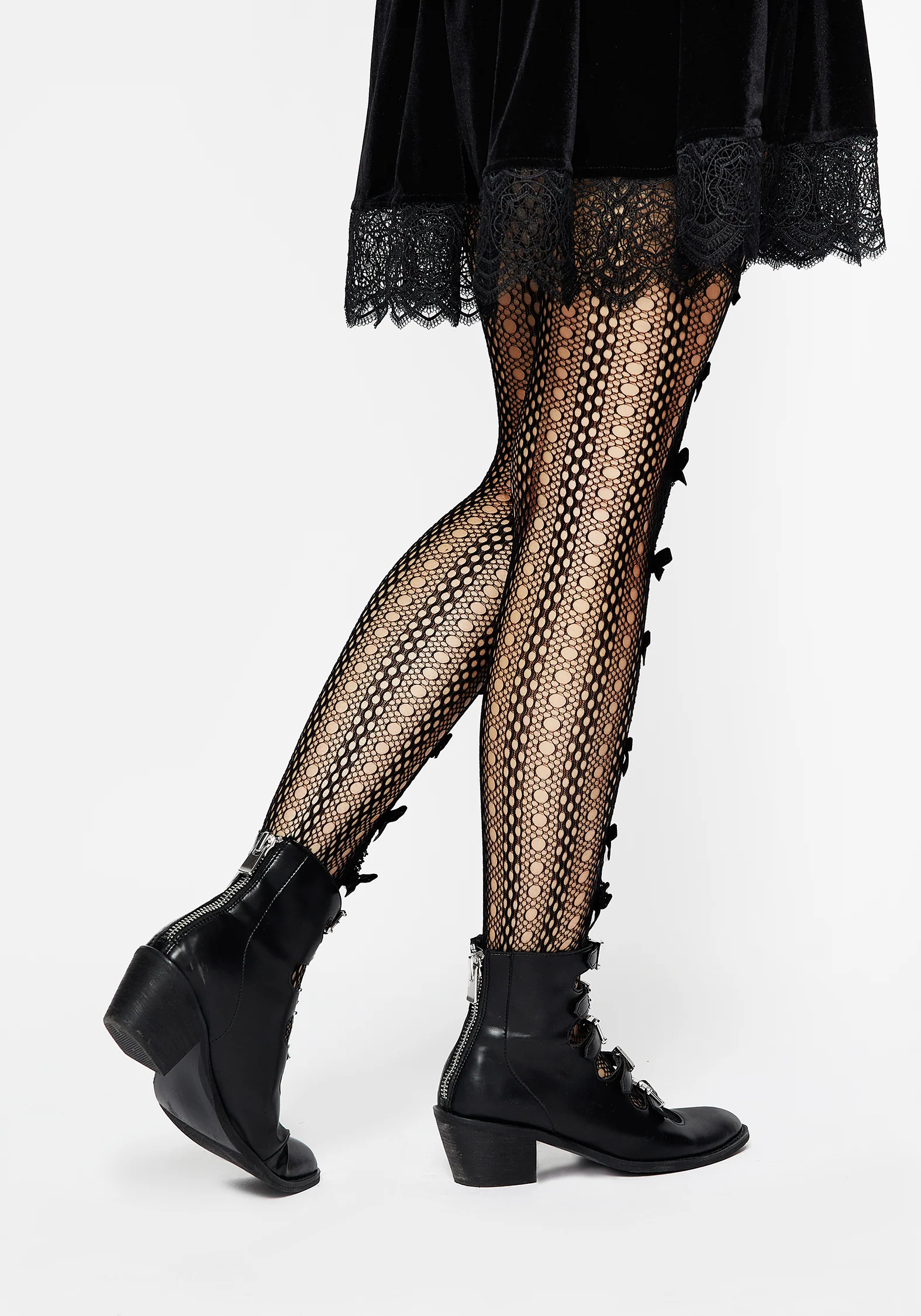 Love Bow Cut Out Tights - Image 3