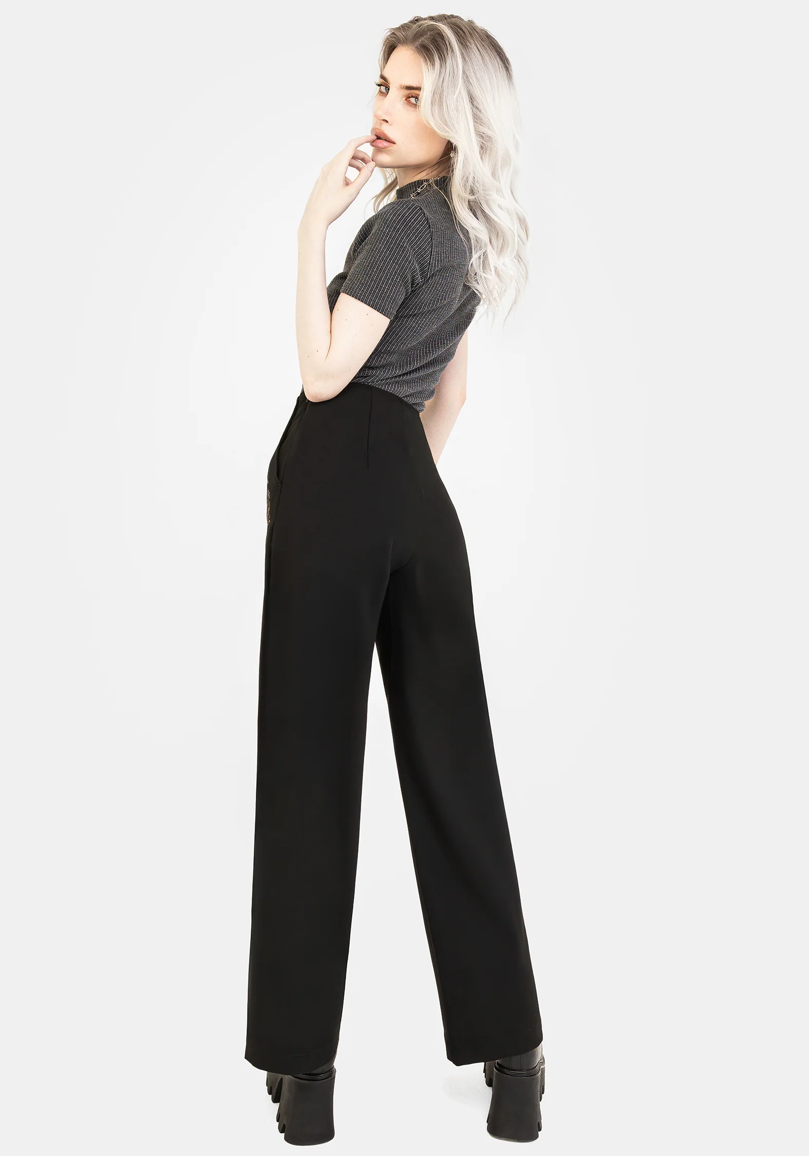 Lucia Embroidered Firefly Pleat Trouser - Image 3