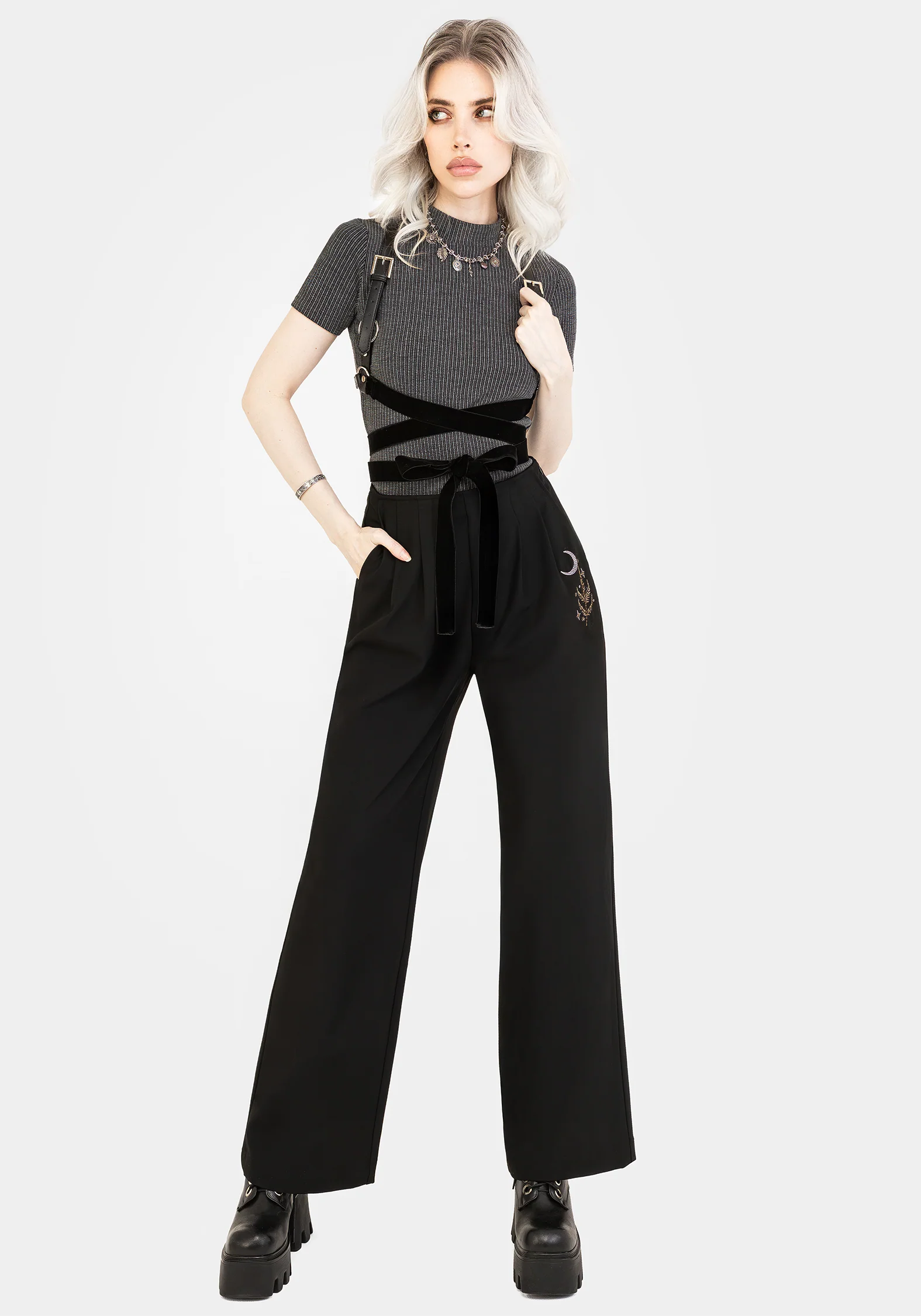Lucia Embroidered Firefly Pleat Trouser - Image 7