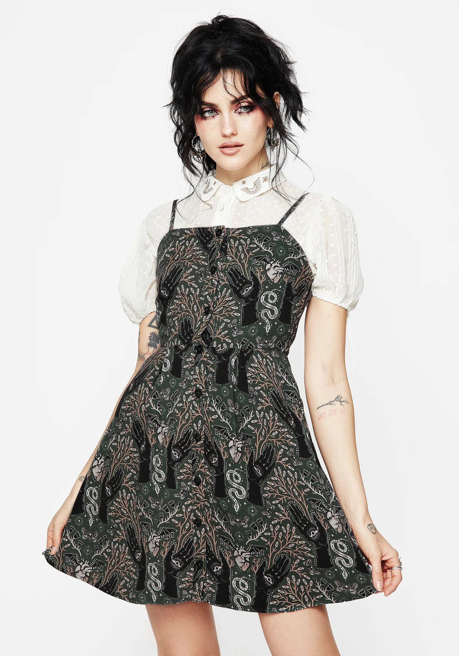 Madeleine Embroidered Chiffon Blouse Top - Image 4
