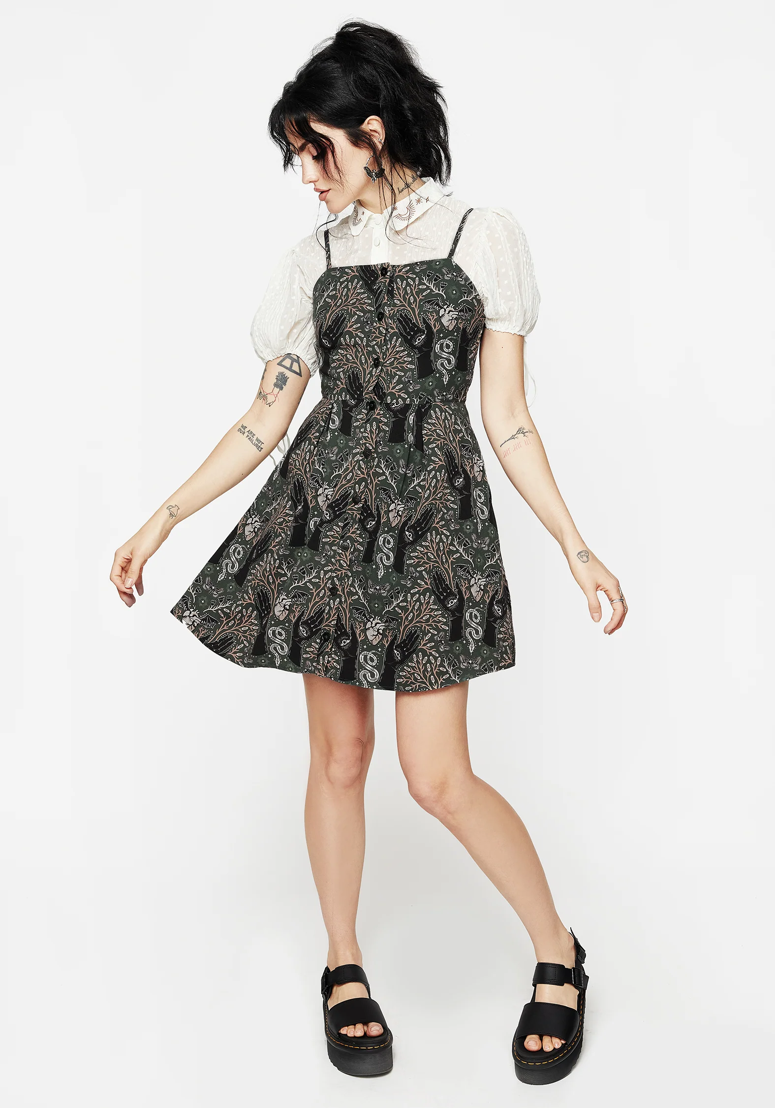Madeleine Embroidered Chiffon Blouse Top - Image 7