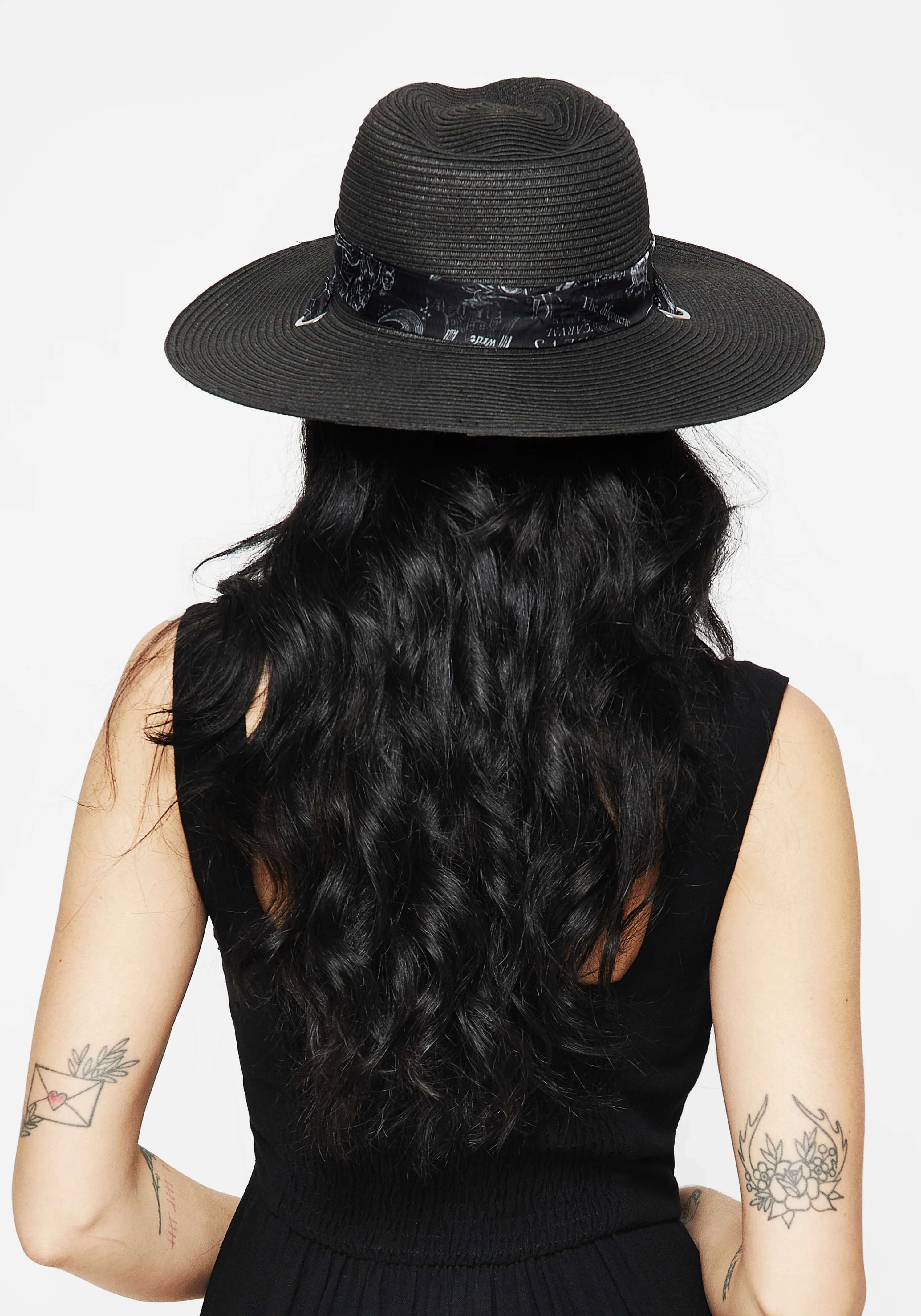 Maleficarum Tie Detail Sun Hat - Image 4