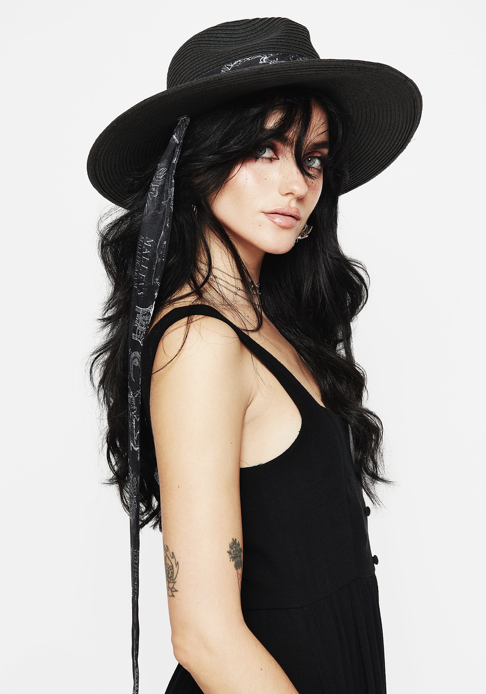 Maleficarum Tie Detail Sun Hat - Image 9
