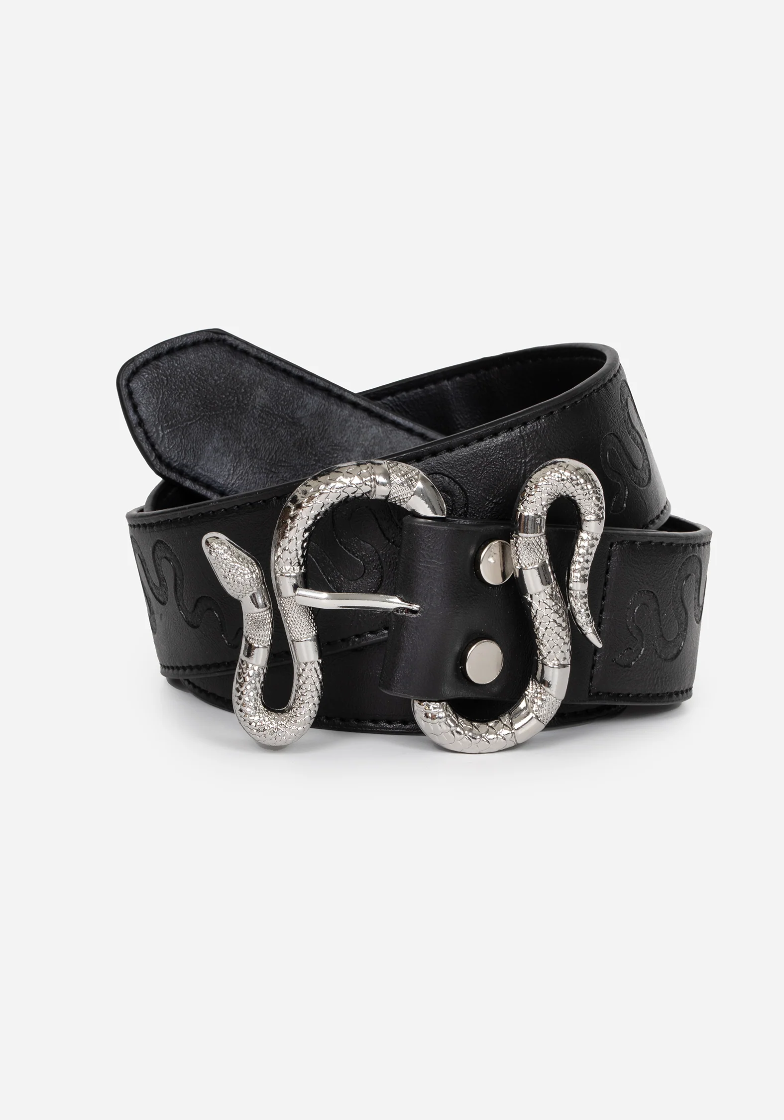 Mamba Debossed Belt With Snake Buckle - Image 4