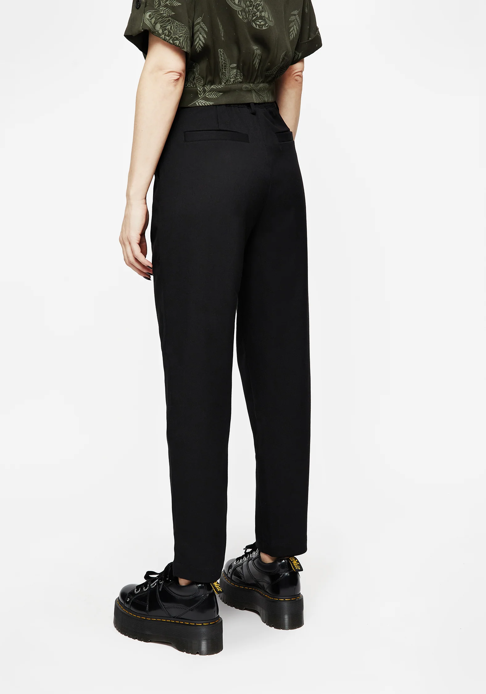 Marsilea Fern Embroidered Tapered Tailored Trousers - Image 4