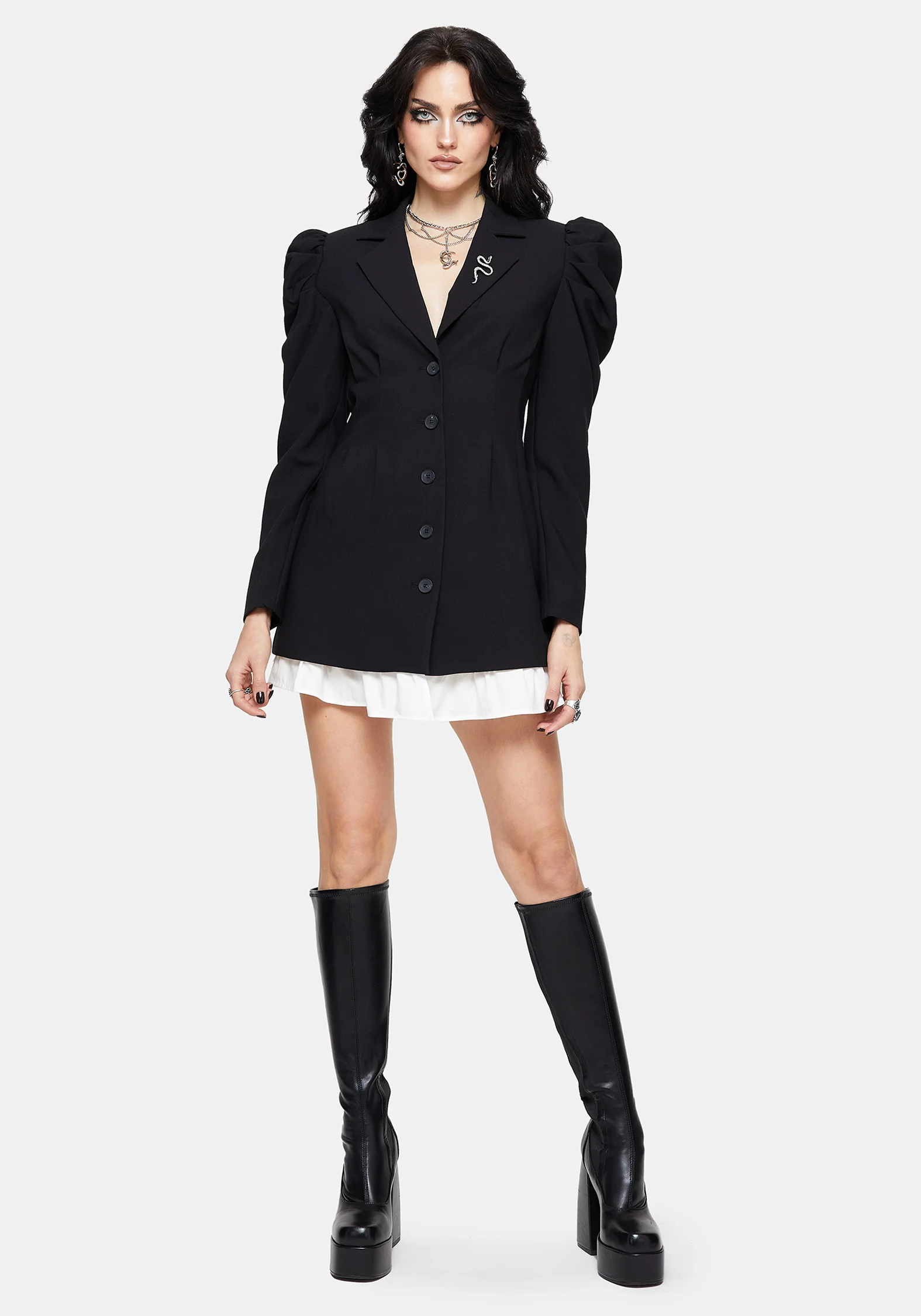 Maura Tailored Double Layered Blazer Dress - Image 4