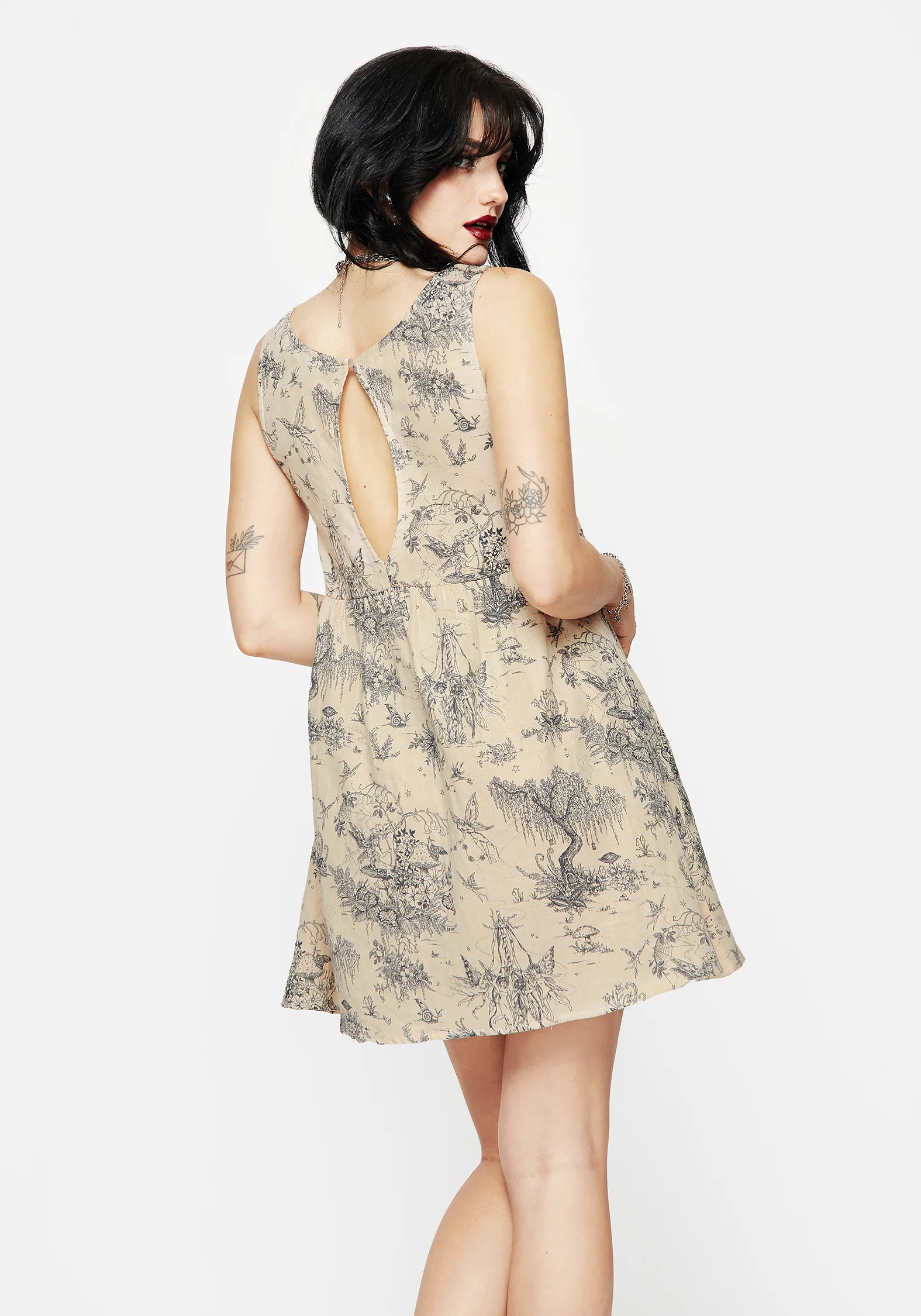 Maypole Cotton Print Mini Smock Dress - Image 3