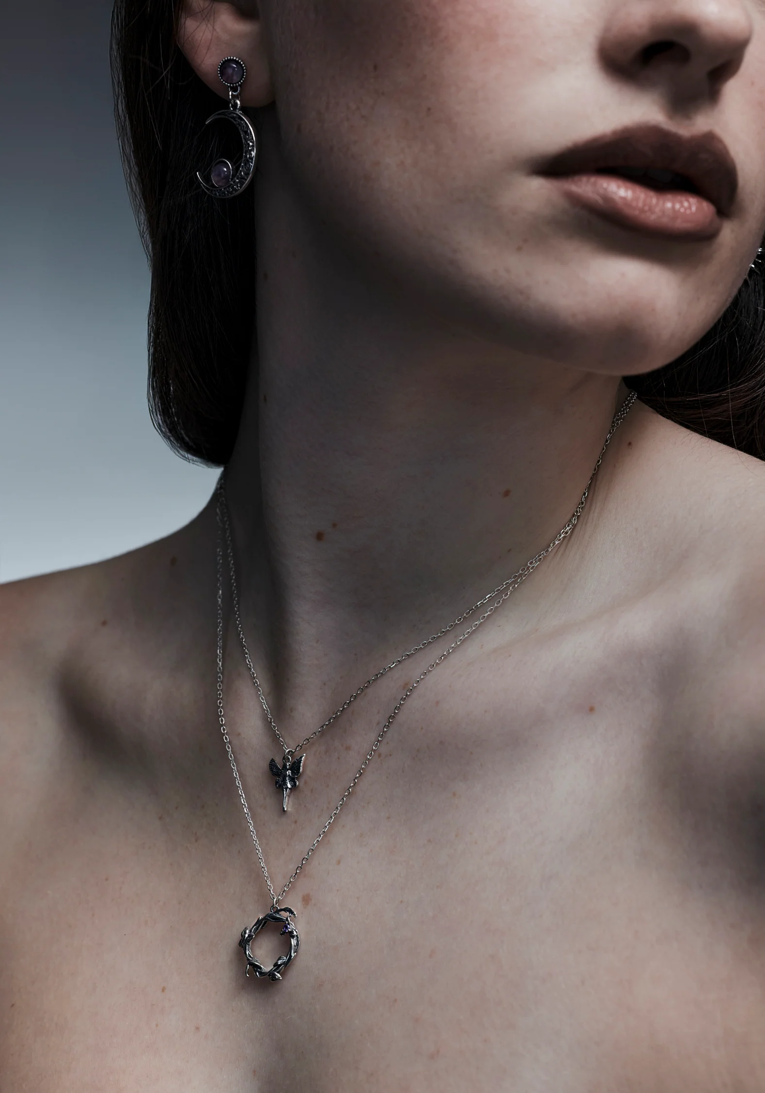 Maypole Sterling Silver Amethyst Fairy Necklace - Image 4