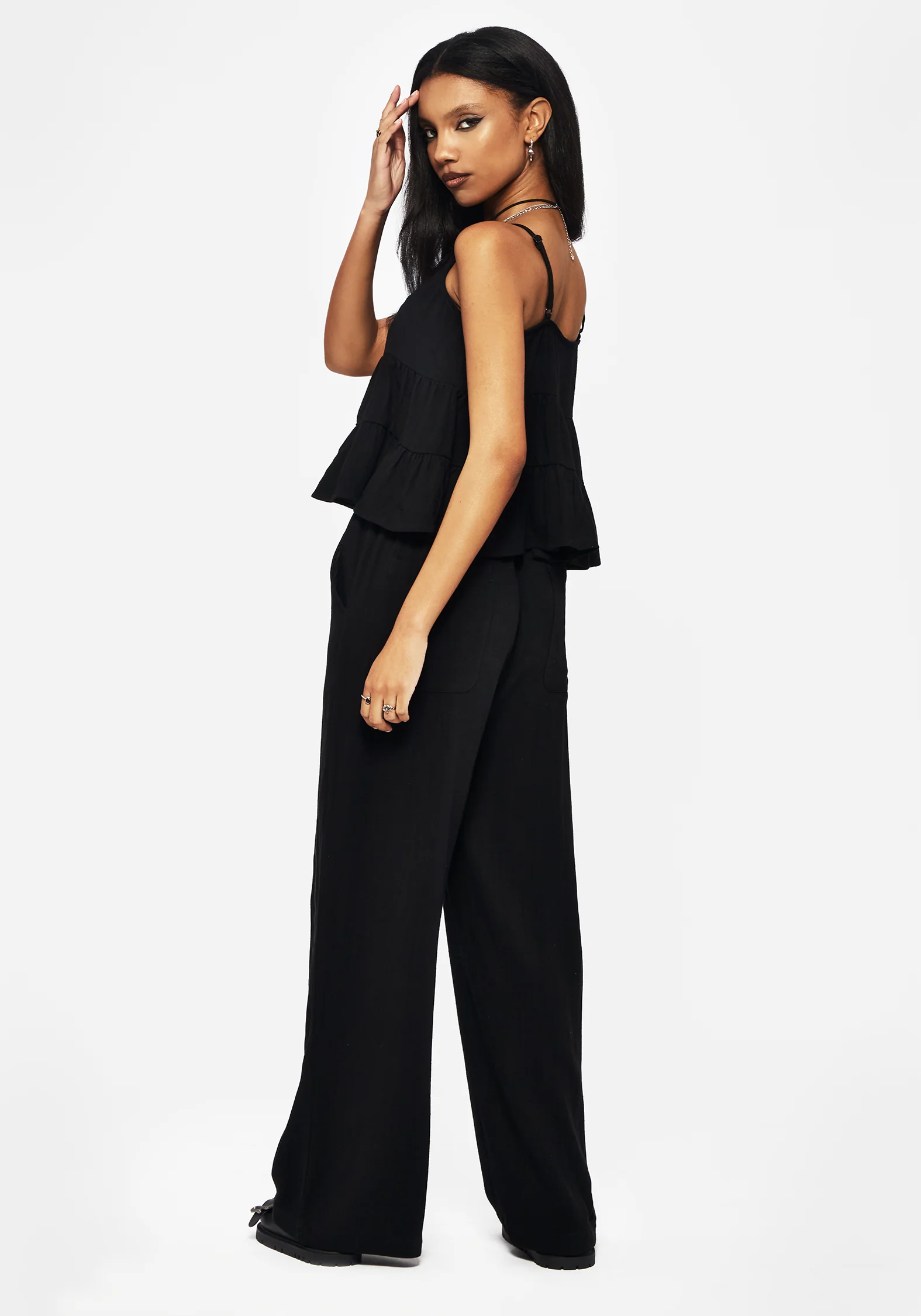 Merrymount Embroidered Wide Leg Trouser - Image 6