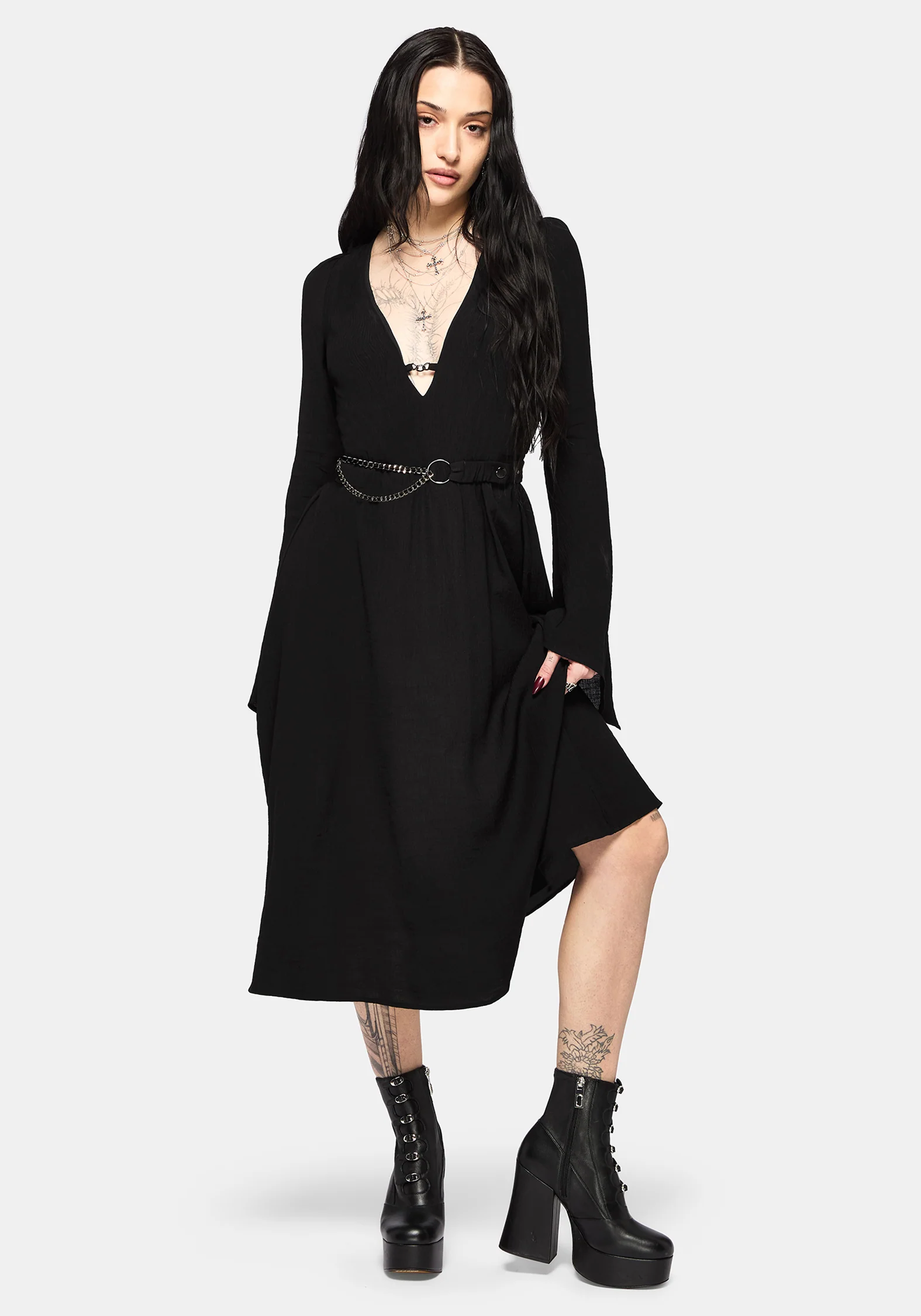 Millicent Chain Front Midi Dress - Image 3
