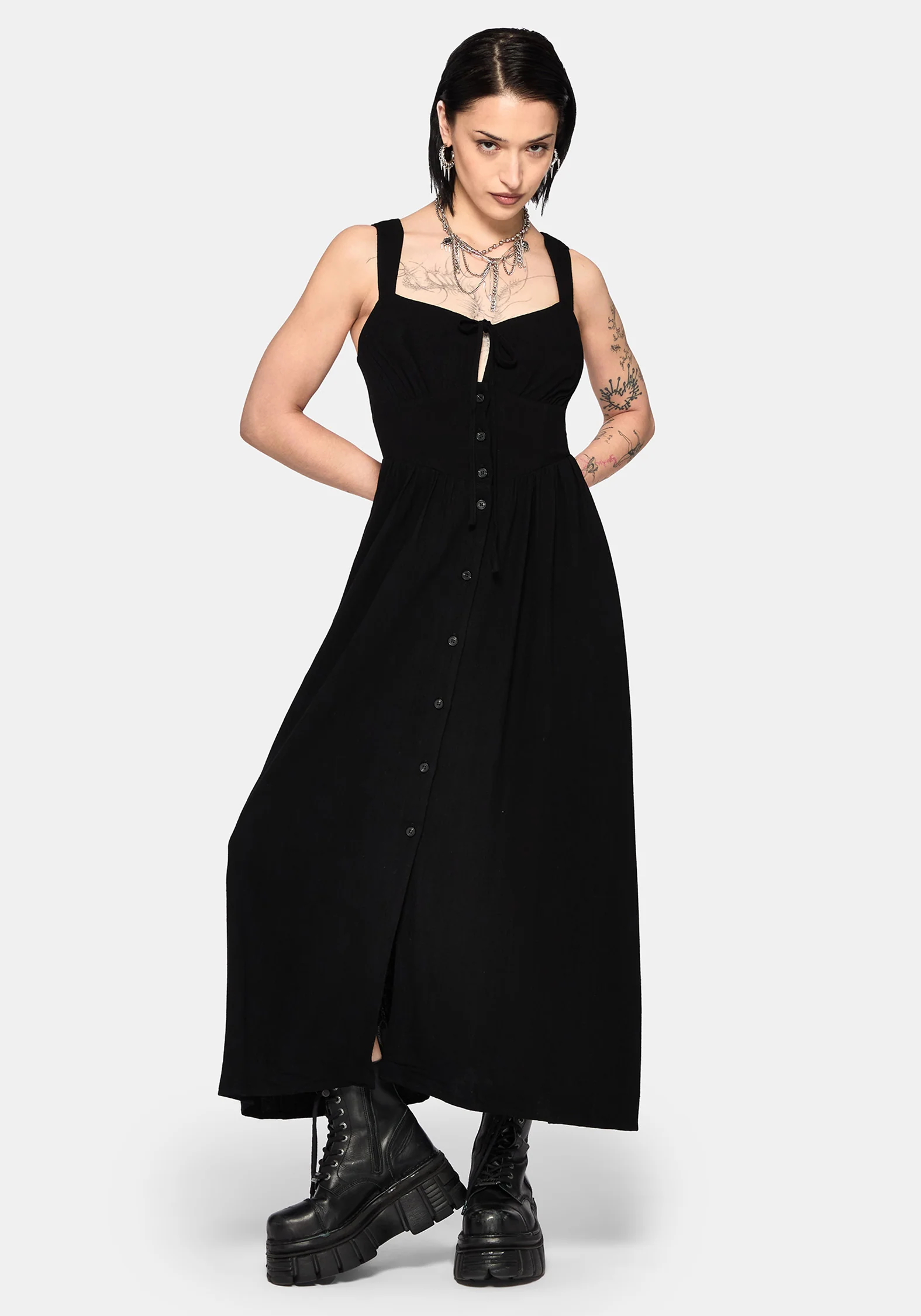 Miseria Shirred Midaxi Dress - Image 4