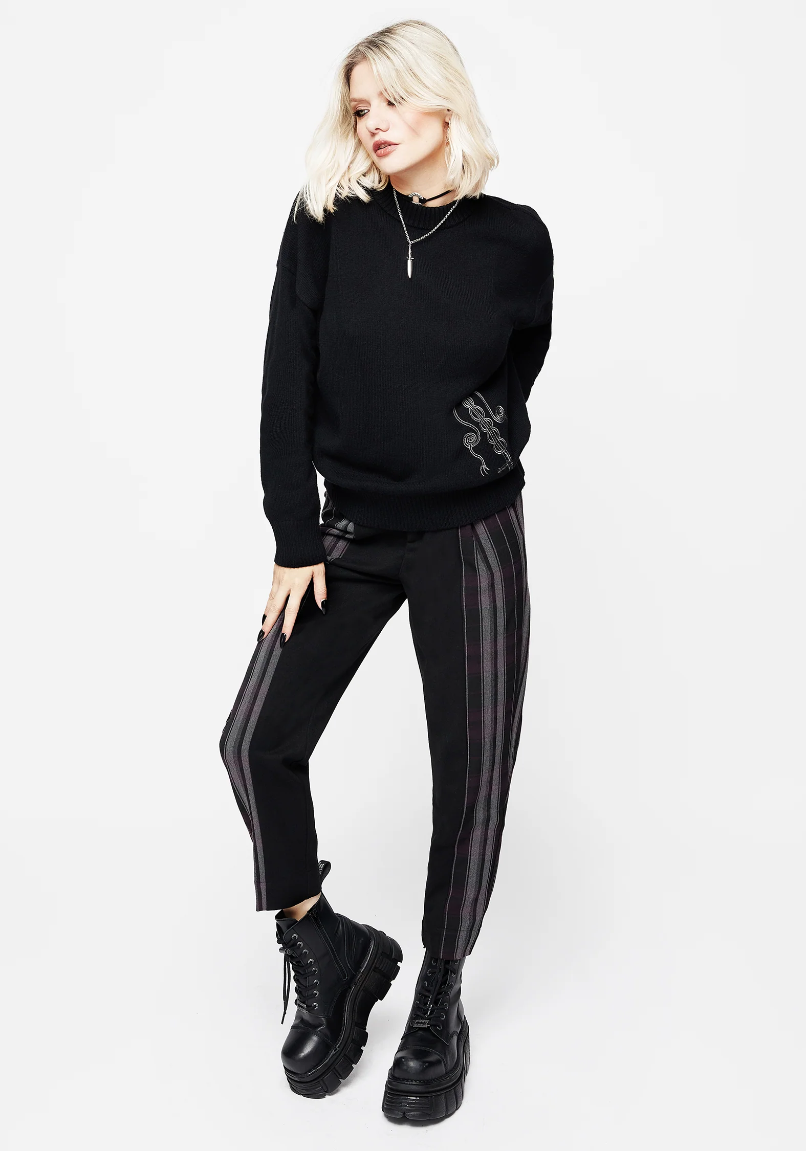 Misericorde Embroidered Knit Sweater - Image 4