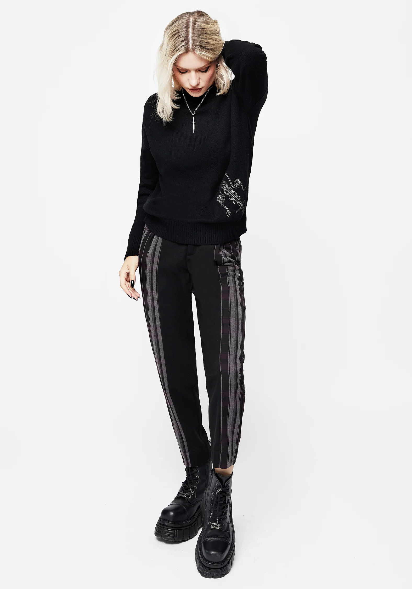 Misericorde Embroidered Knit Sweater - Image 6