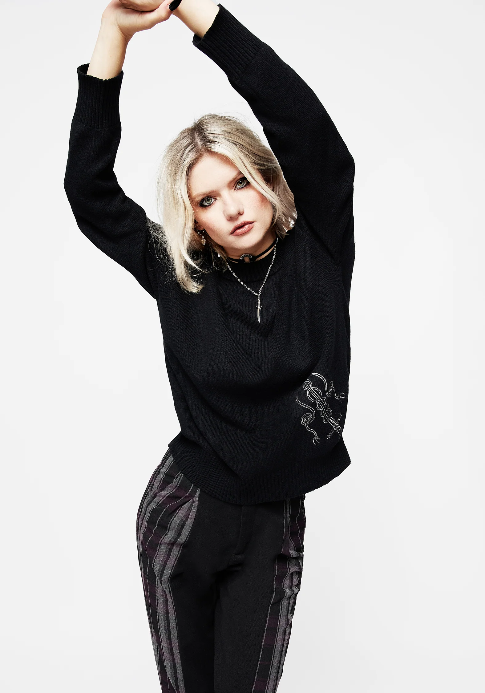 Misericorde Embroidered Knit Sweater - Image 7