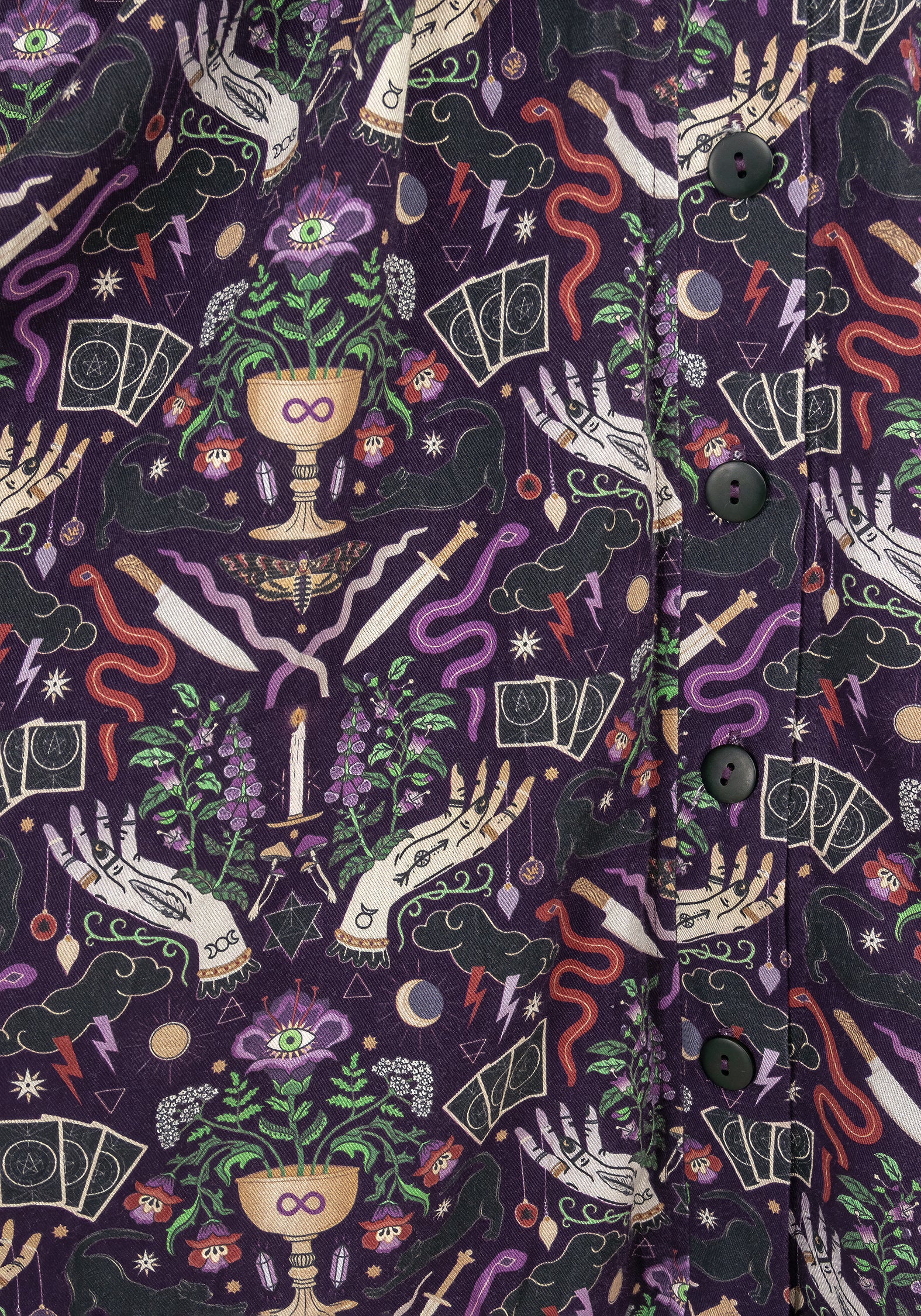 Modern Mystic Button Up Mini Dress - Image 2