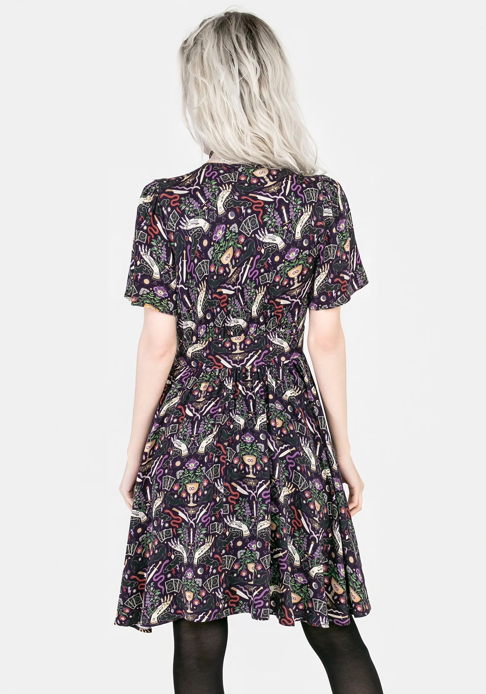 Modern Mystic Button Up Mini Dress - Image 3