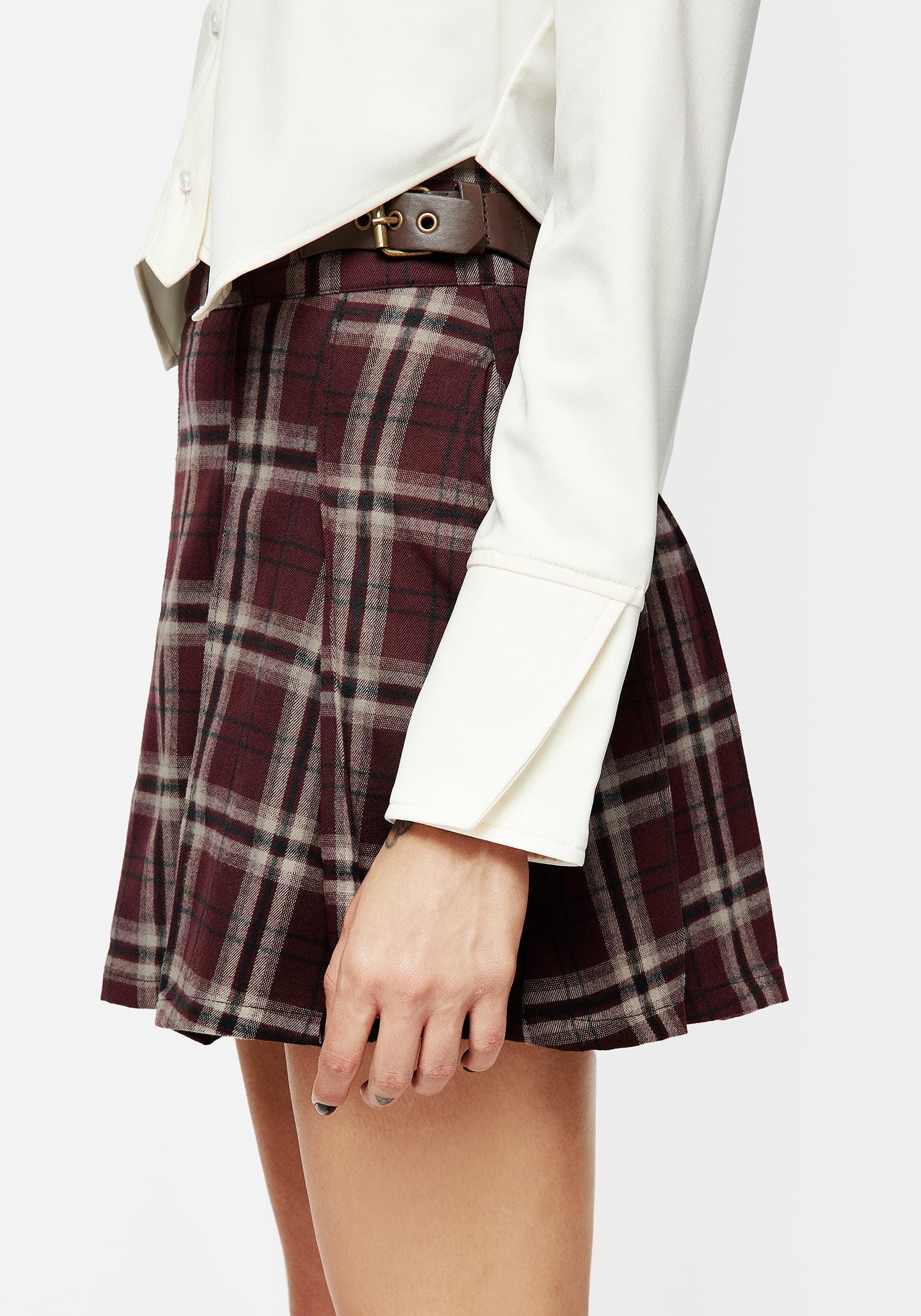 Mortmoth Chain Collared Crop Shirt - Image 5