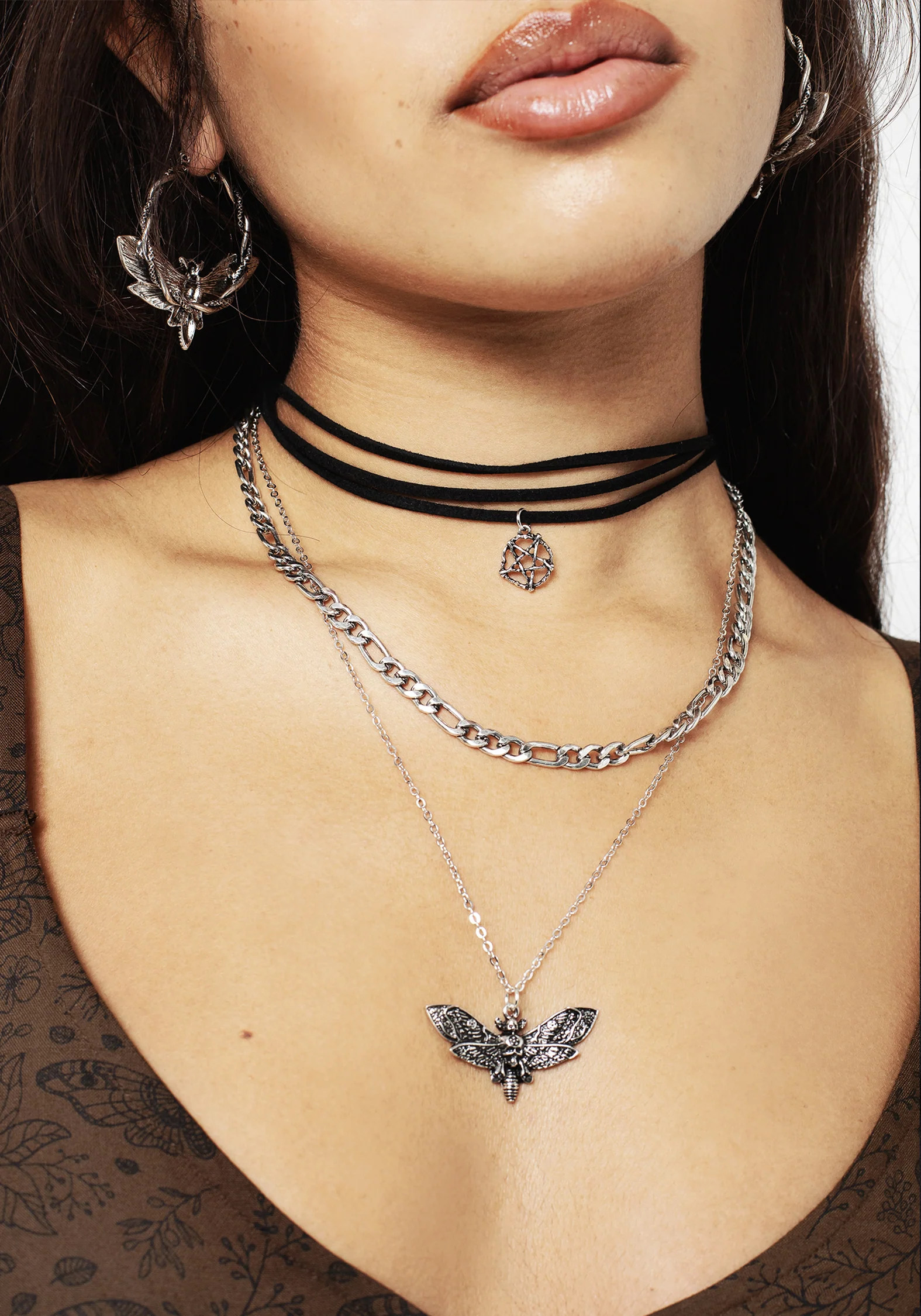 Mortmoth Layered Choker Necklace - Image 3