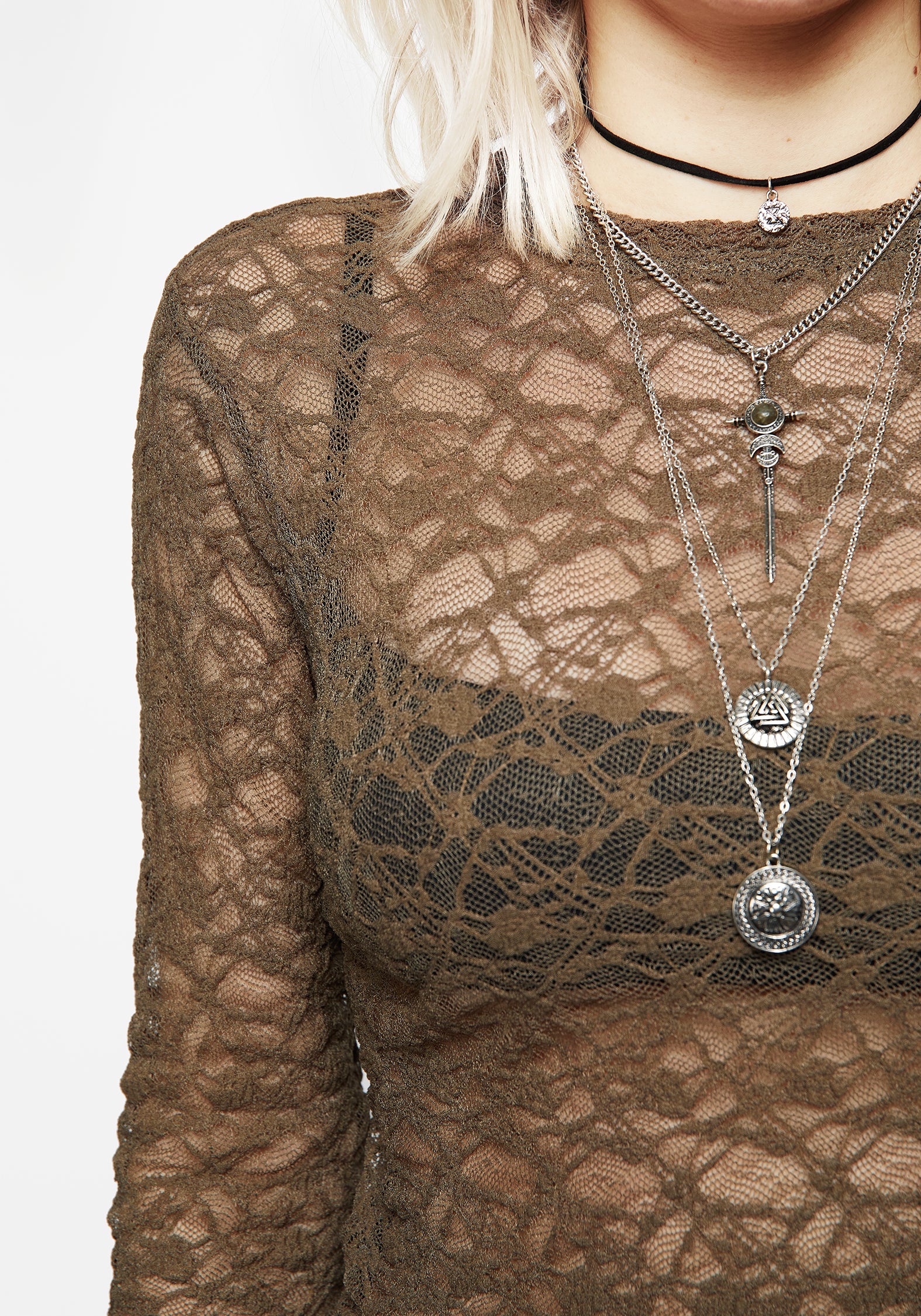 Myrtle Floral Lace Long Sleeve Top - Image 2