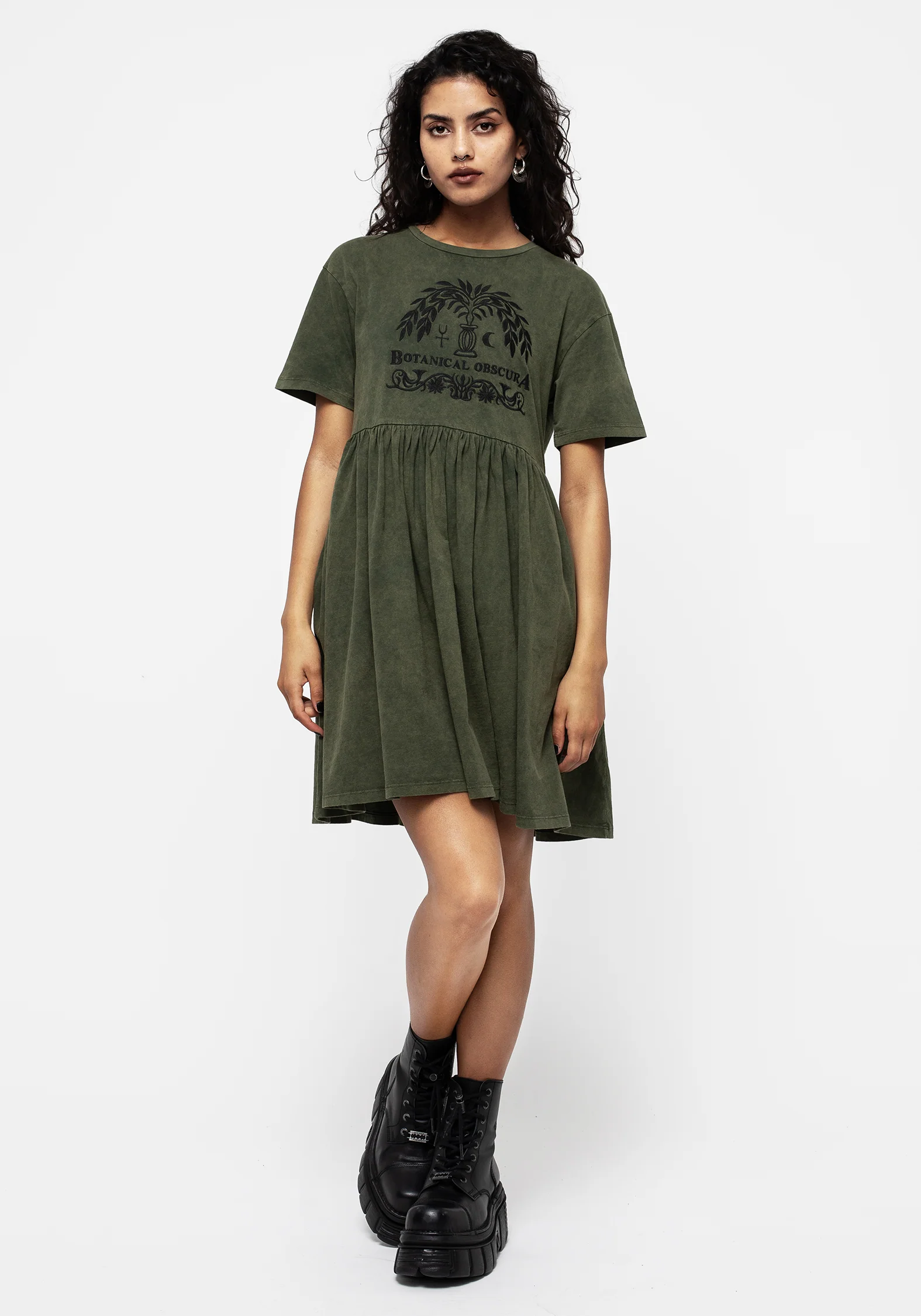 Obscura Graphic Print Mini Skater Dress - Image 7
