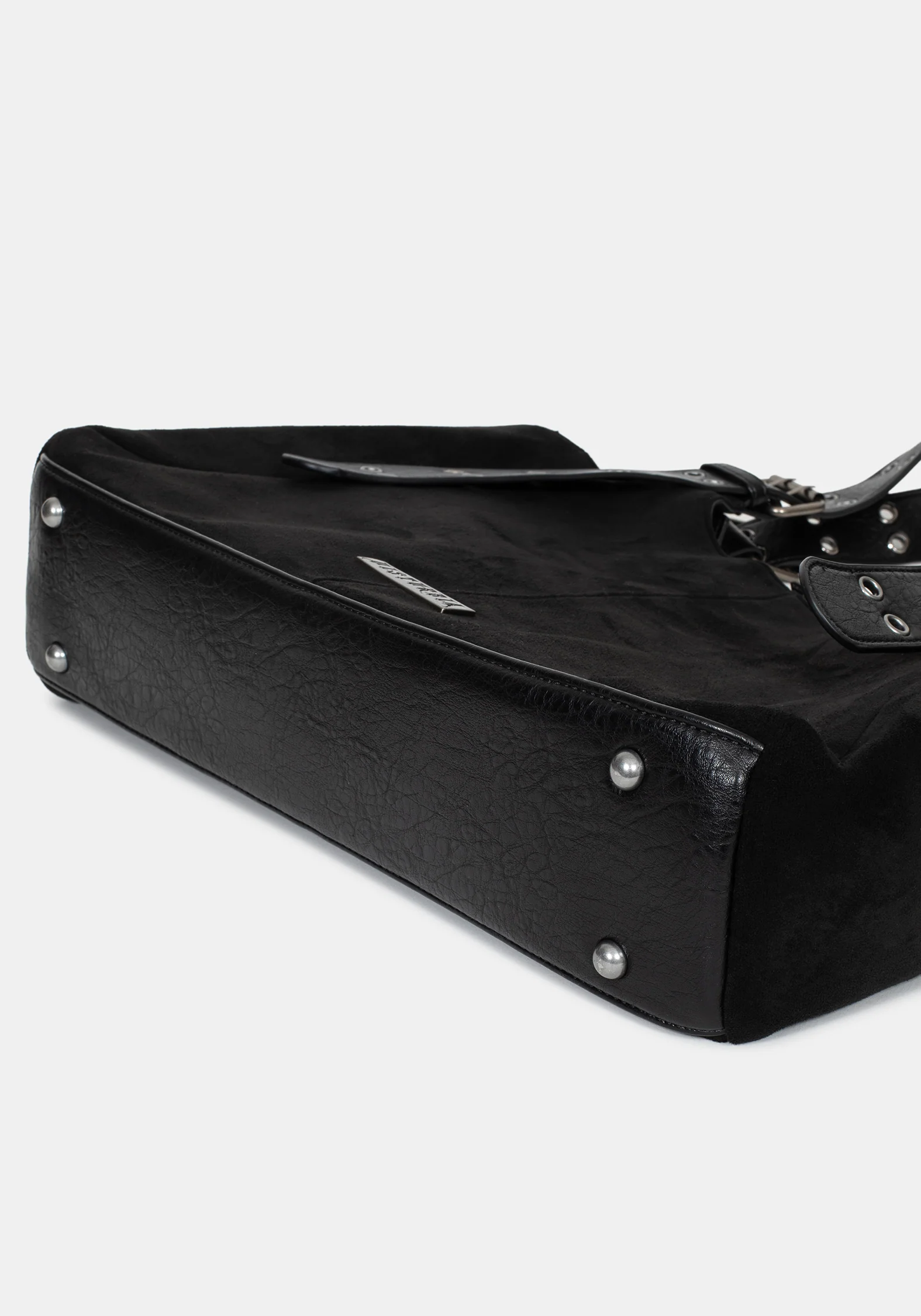 Ophelia Black Belted Shoulder Bag - Image 9