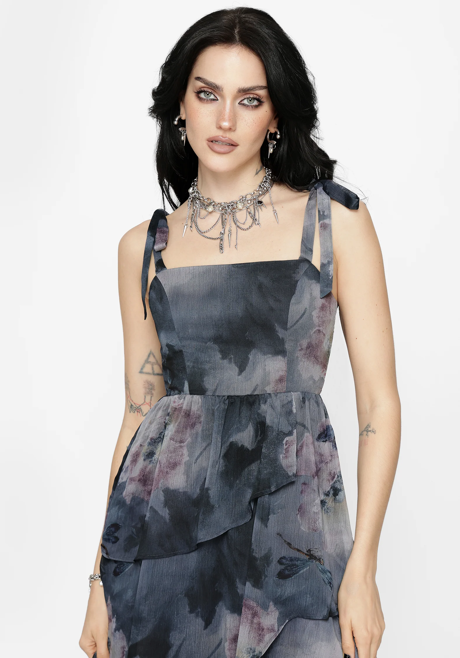 Ophelie Chiffon Tiered Maxi Dress - Image 2