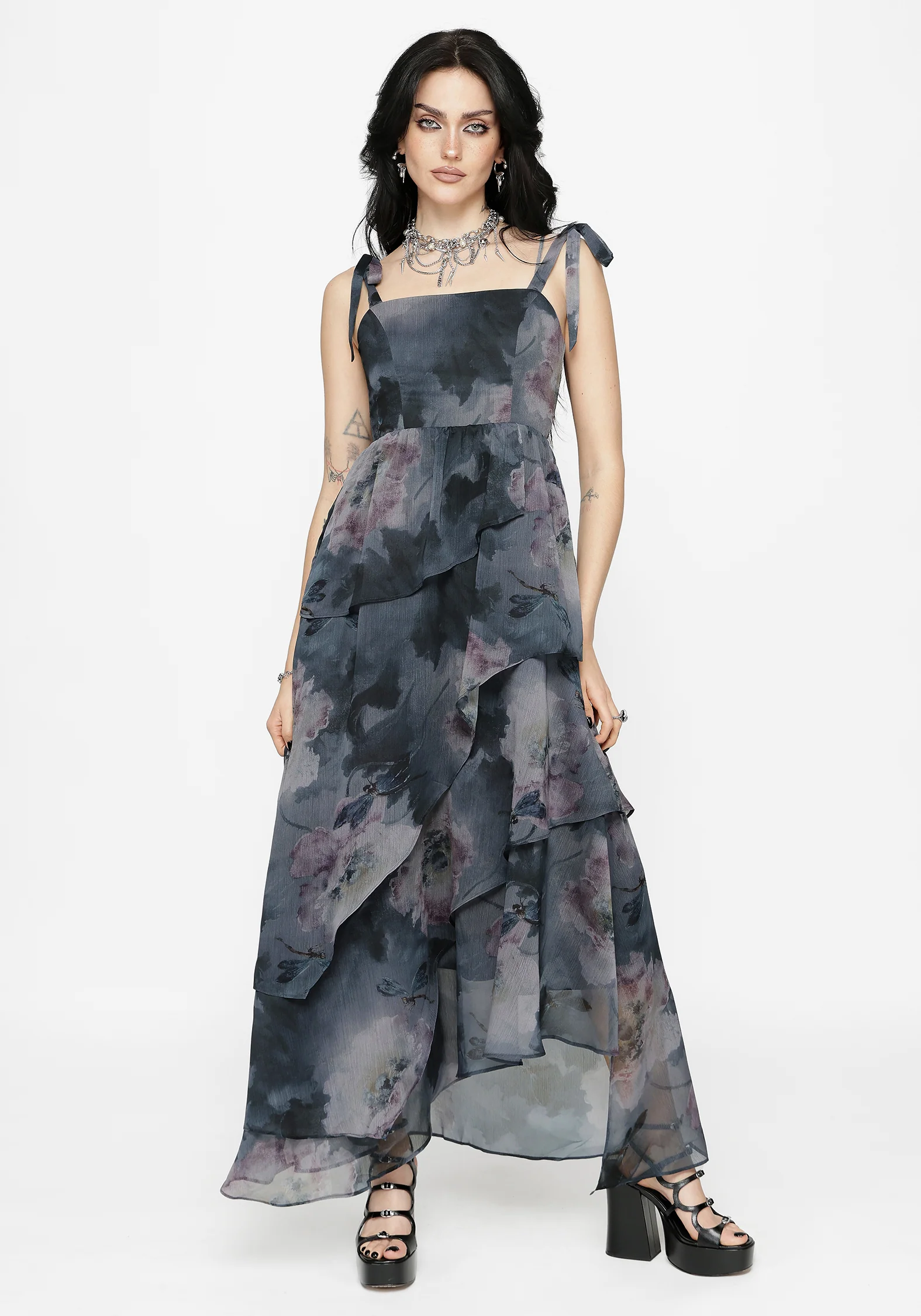 Ophelie Chiffon Tiered Maxi Dress - Image 7