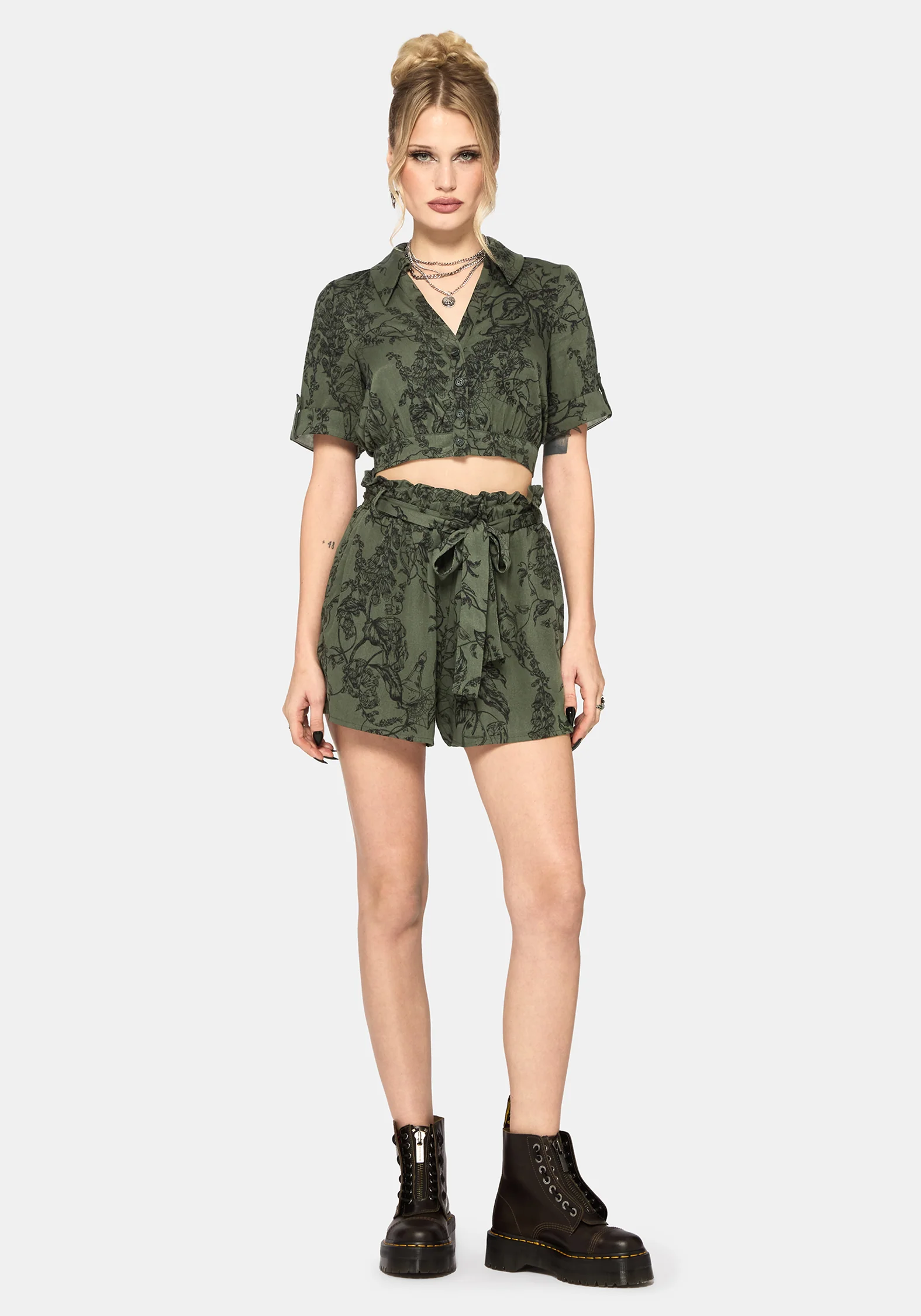 Orla Foxglove Potion Tie Waist Short - Image 4
