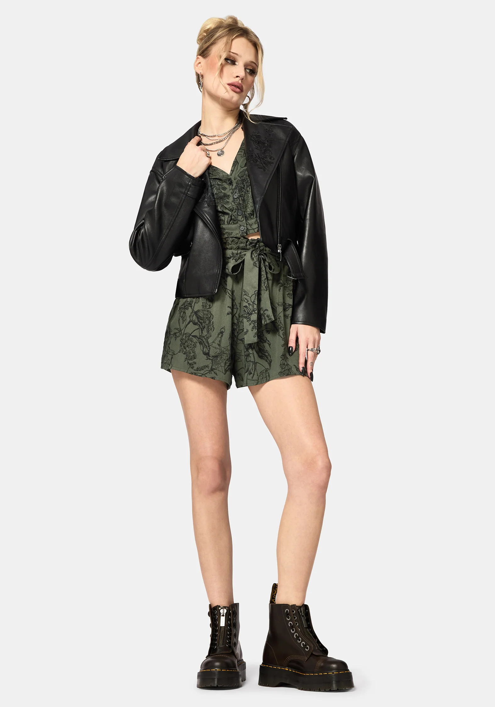 Orla Foxglove Potion Tie Waist Short - Image 5
