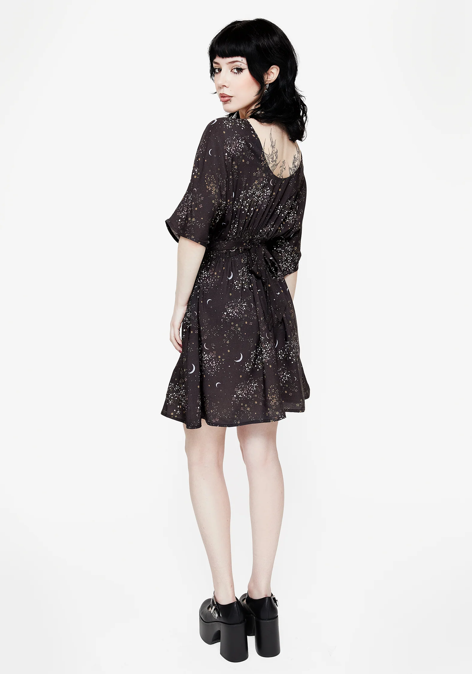 Peaseblossom Celestial Tie Back Mini Dress - Image 3