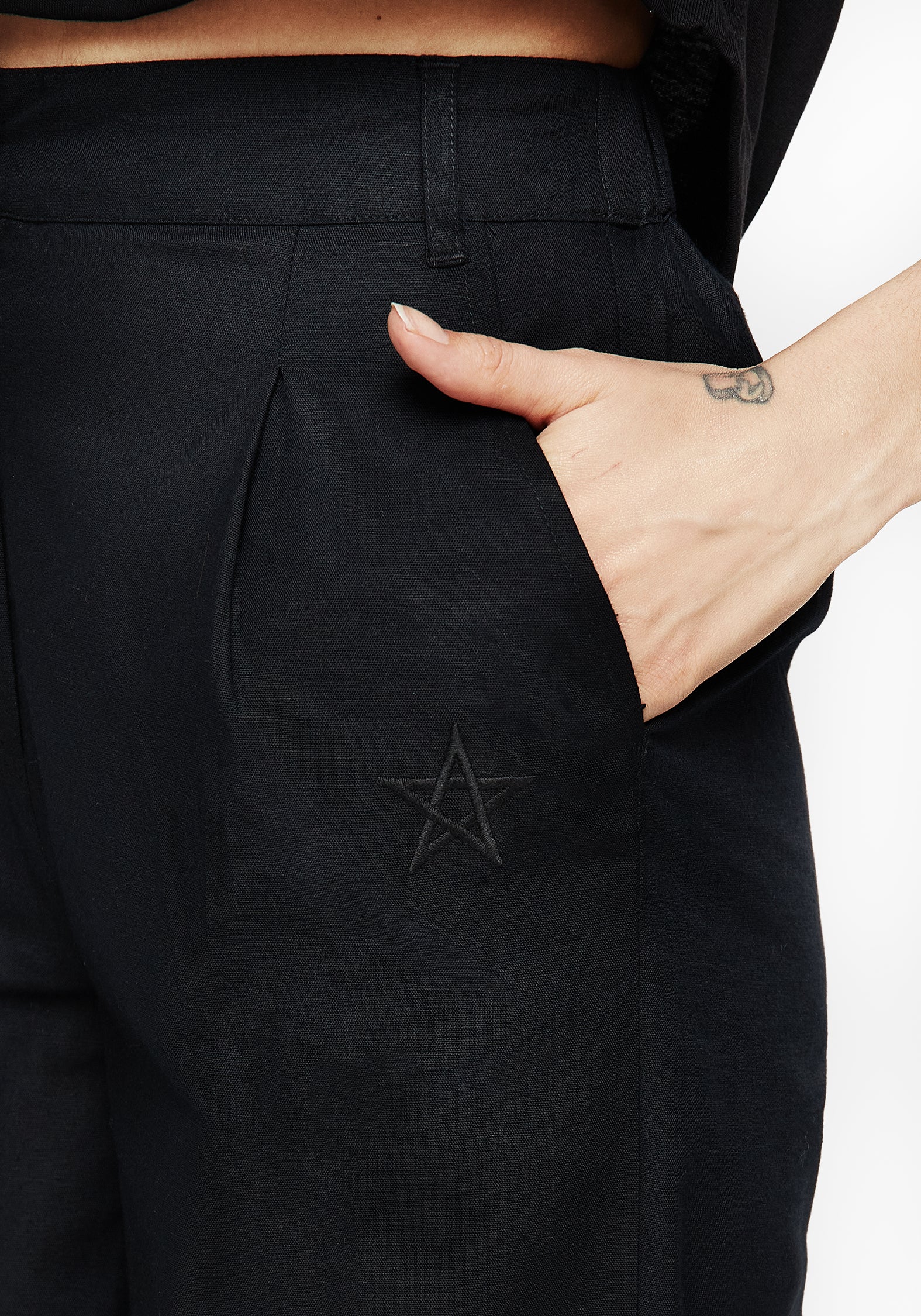 Pentaculum Linen-Blend Tailored Trousers - Image 2