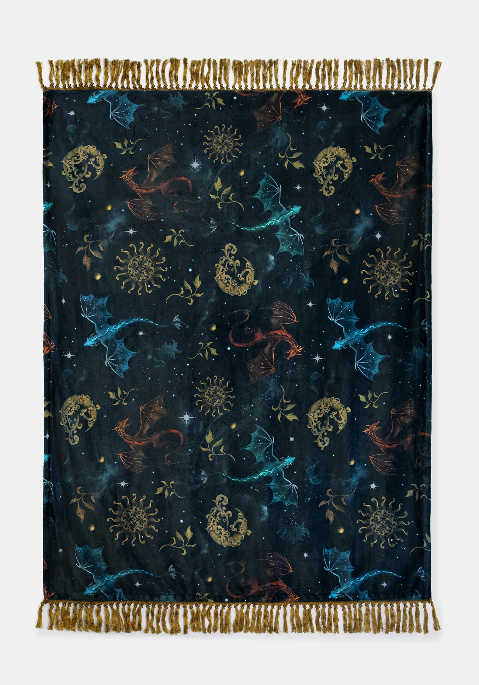 Phoenix Dragon Velvet Blanket