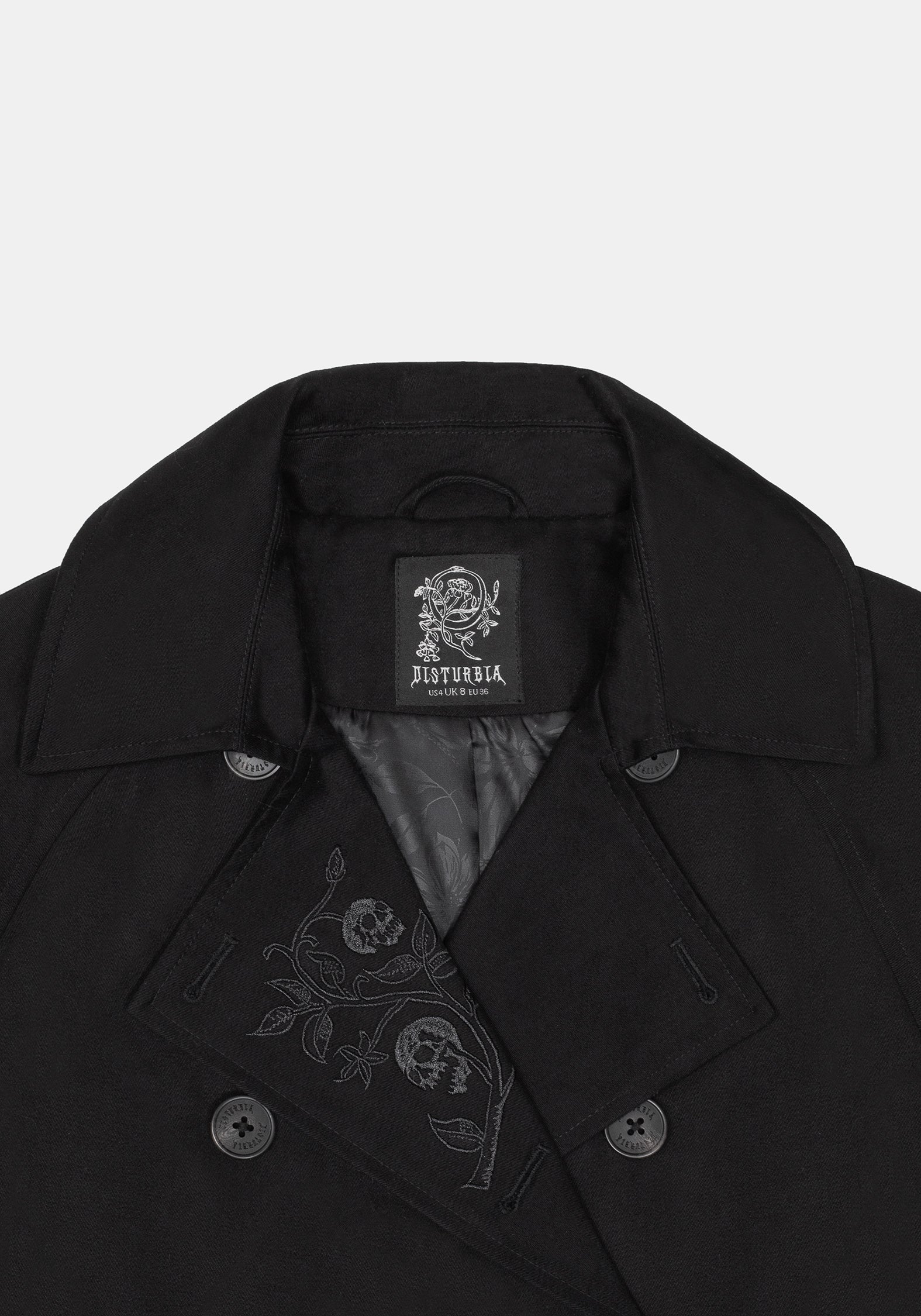Poe Embroidered Trench Coat - Image 10