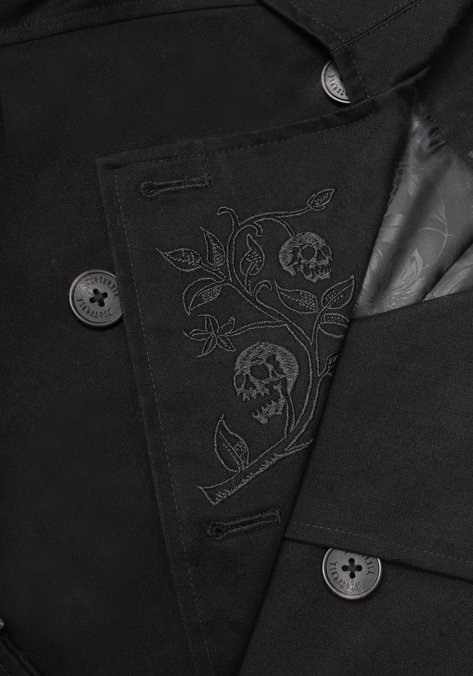 Poe Embroidered Trench Coat - Image 2